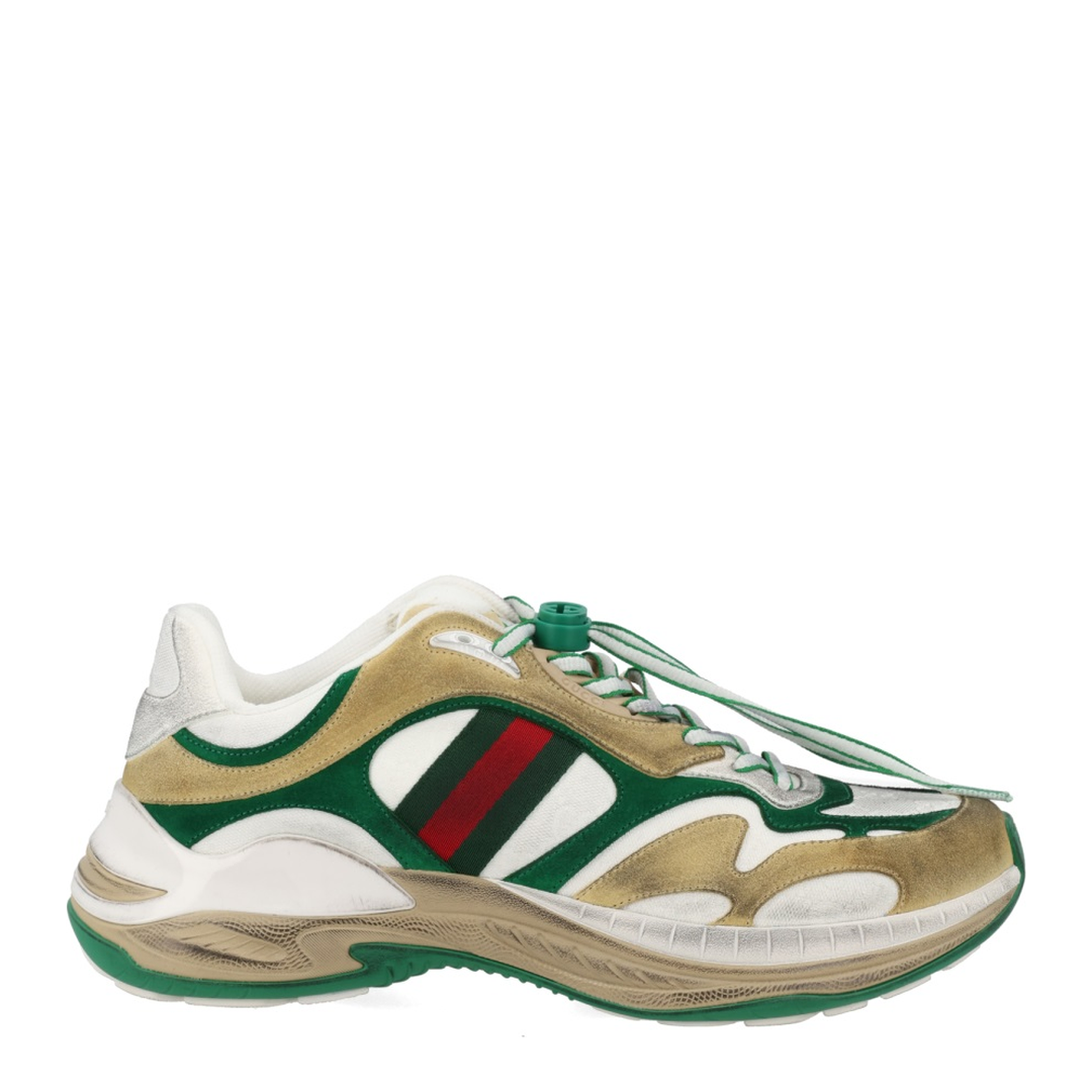 Drawstring Leather Sneakers