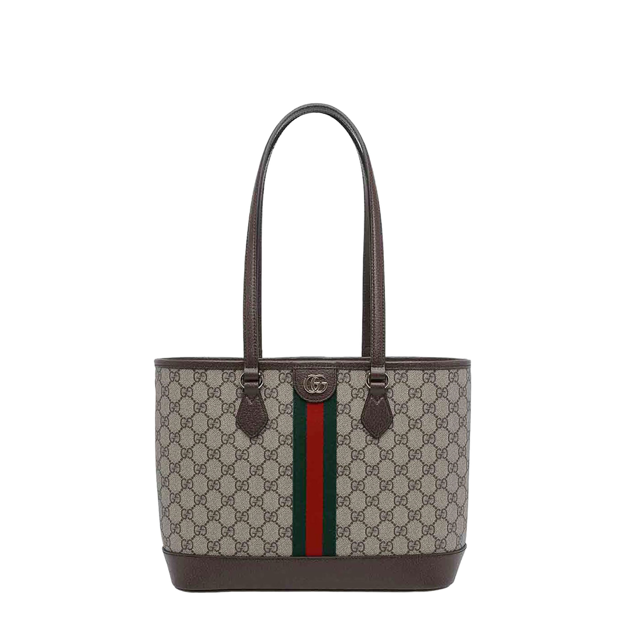 Ophidia Medium Tote Bag in Beige and Brown GG Fabric