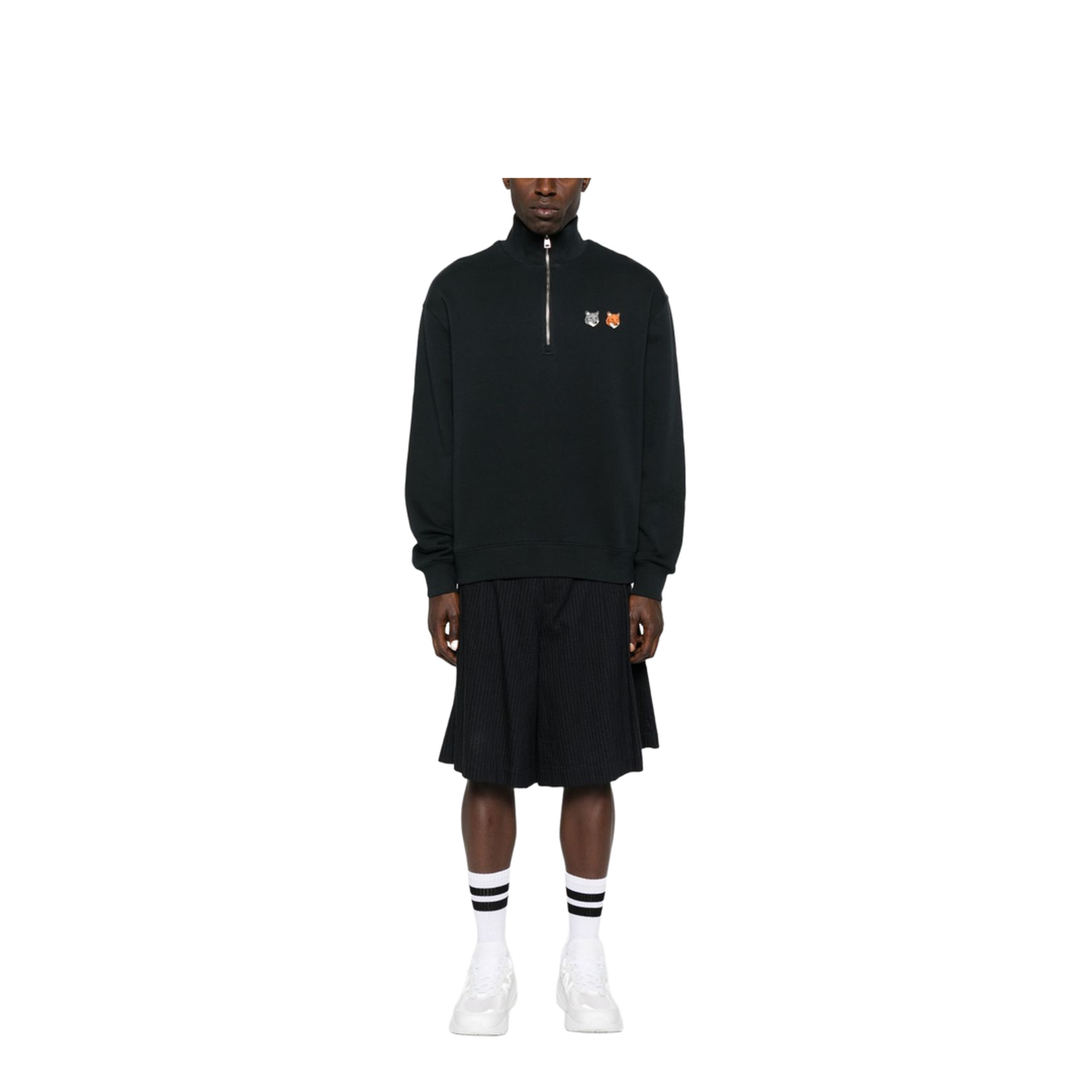 Double Bold Fox Head Cotton Sweatshirt