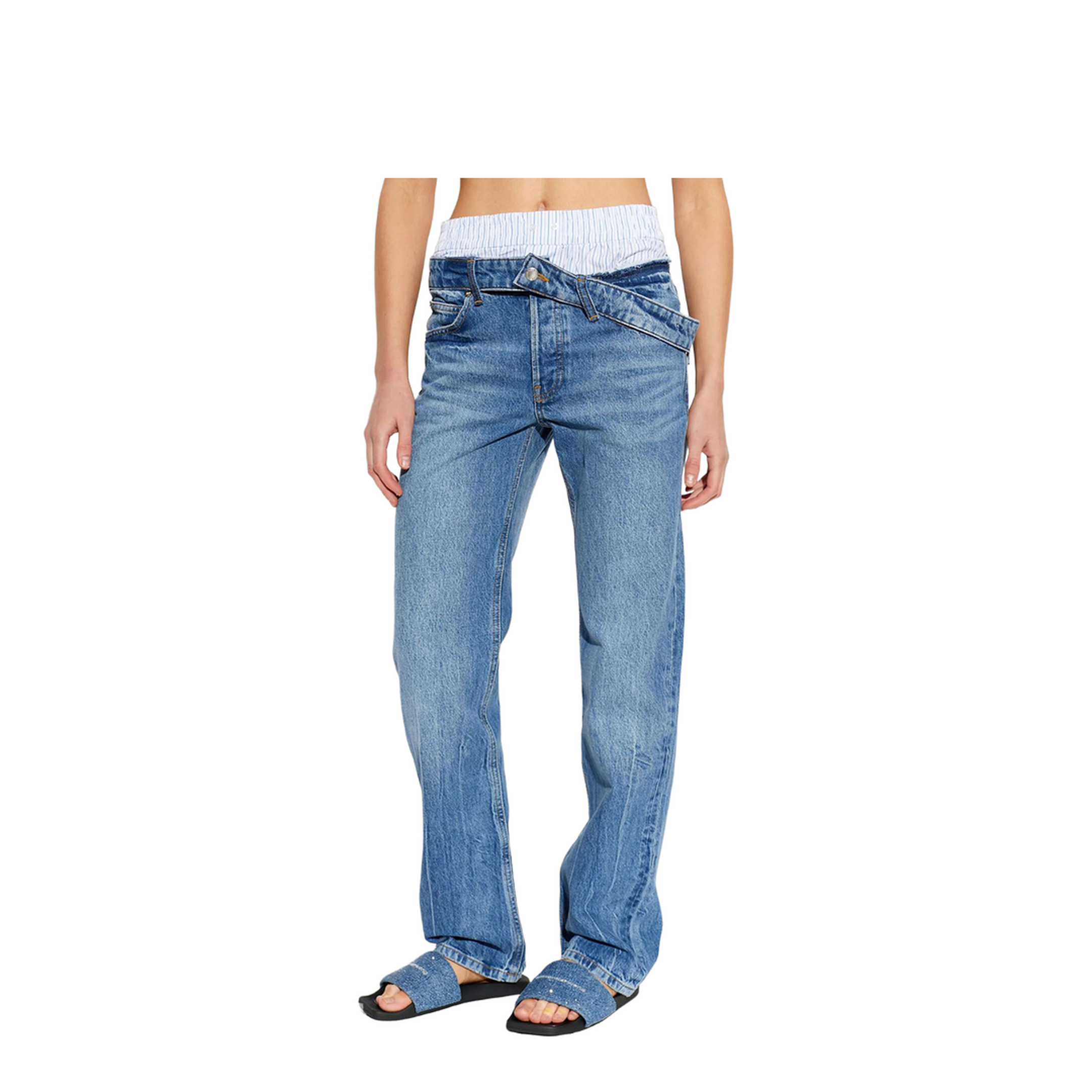 MAYFEYR - Alexander Wang - Boxer Detail And Drop Waistband Slim Fit Jeans - 4DC3264123