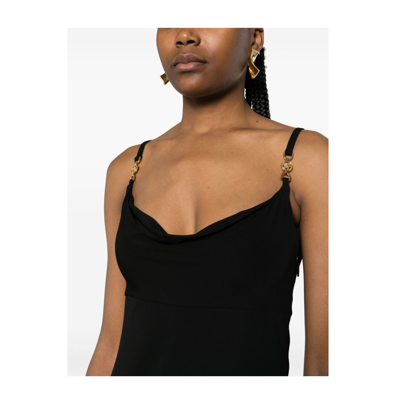 Medusa 95 La Greca Mini Dress In Black