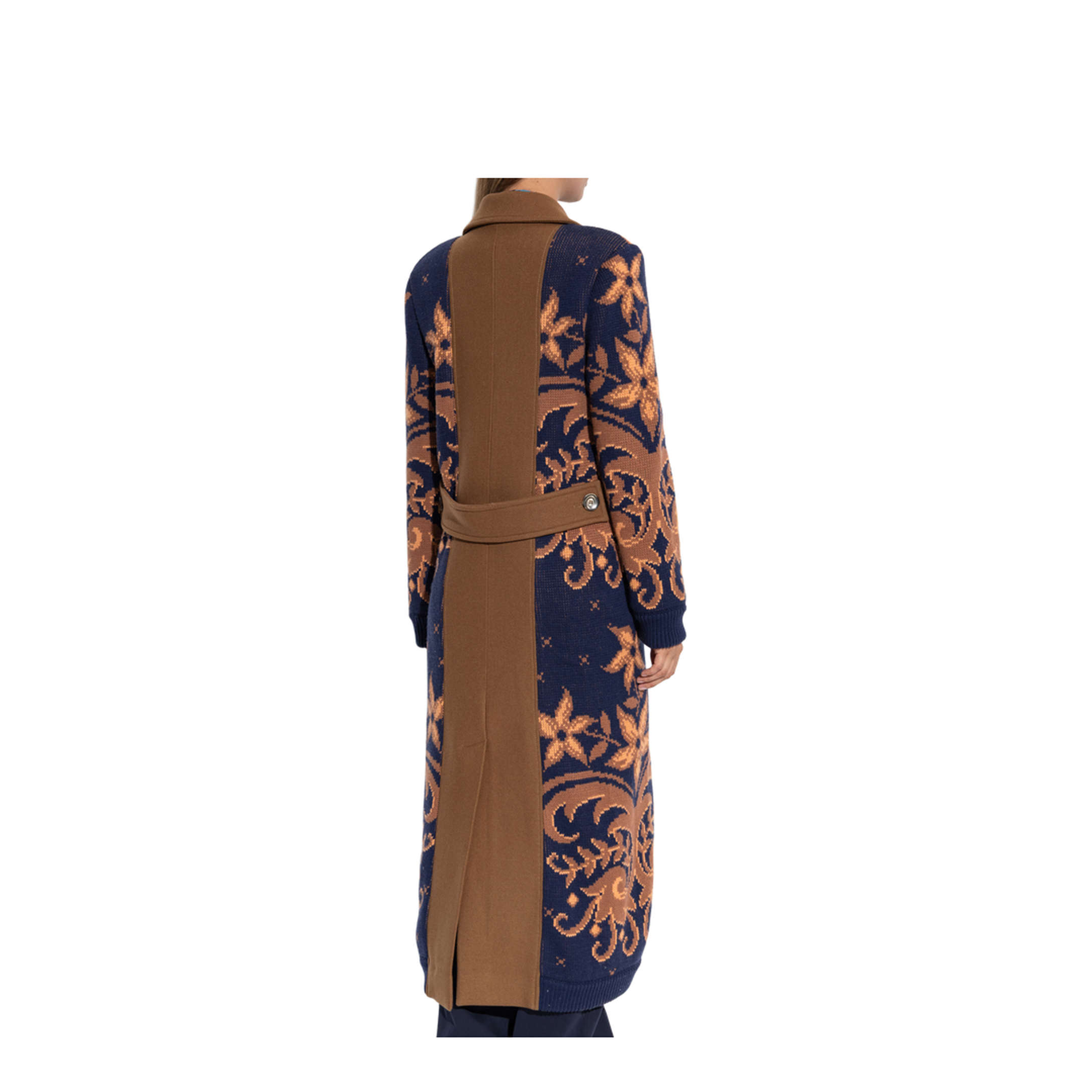 DOUBLE-BREASTED COAT KNIT INSERTS