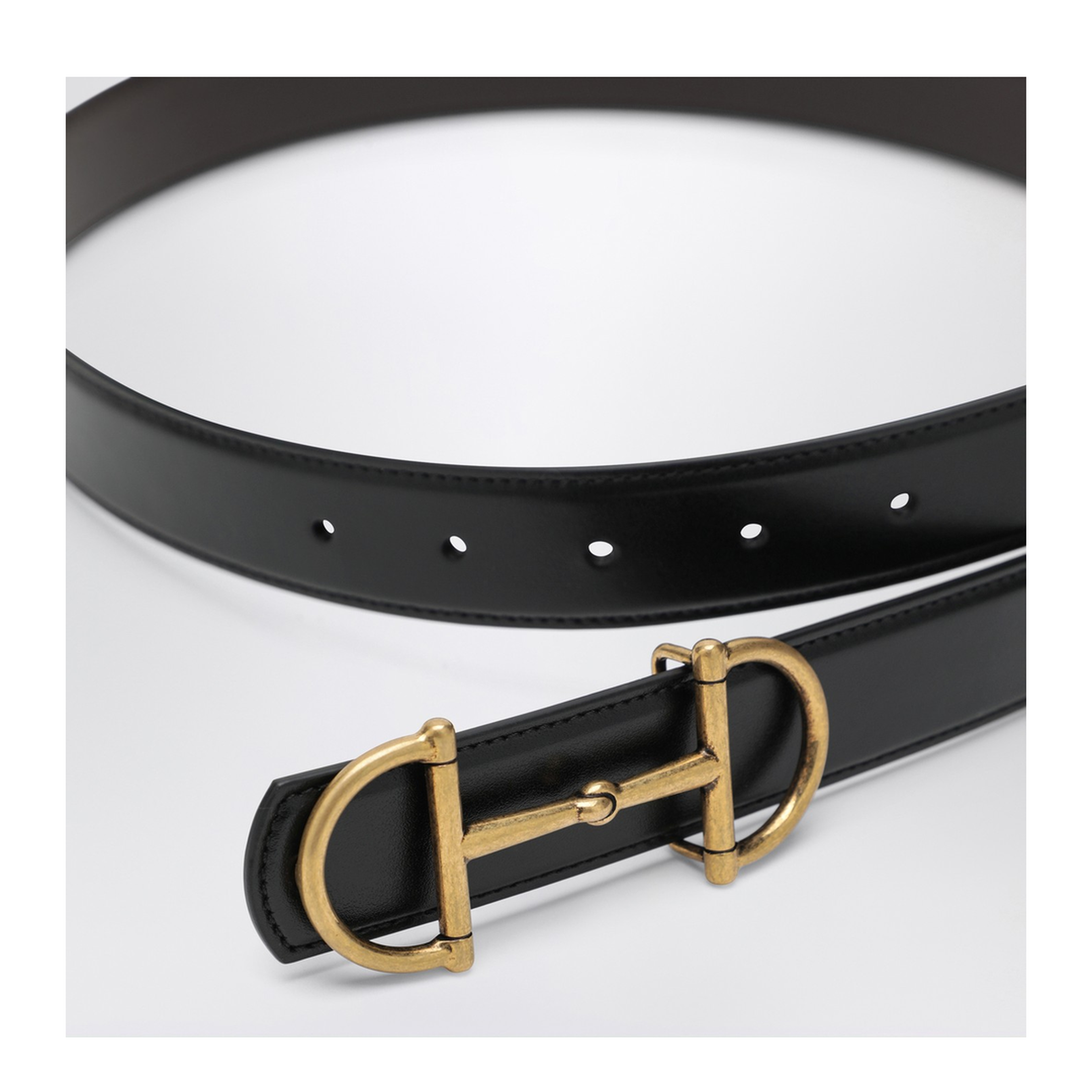 Reversible Leather Belt with Horsebit