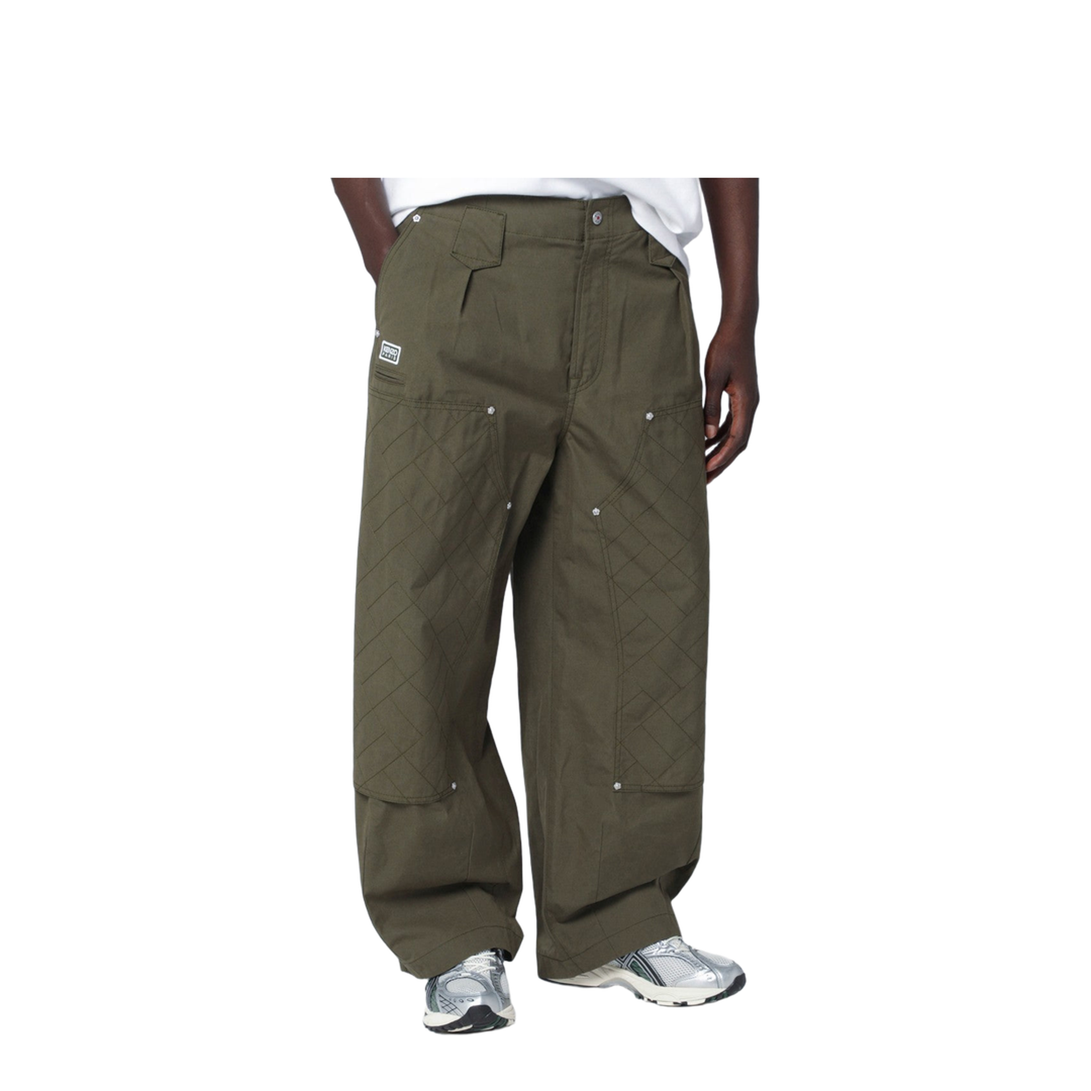 Khaki Green Cotton Trousers