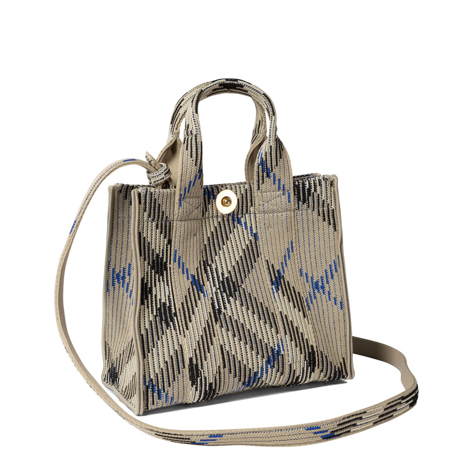 Mini Check Knitted Tote Bag