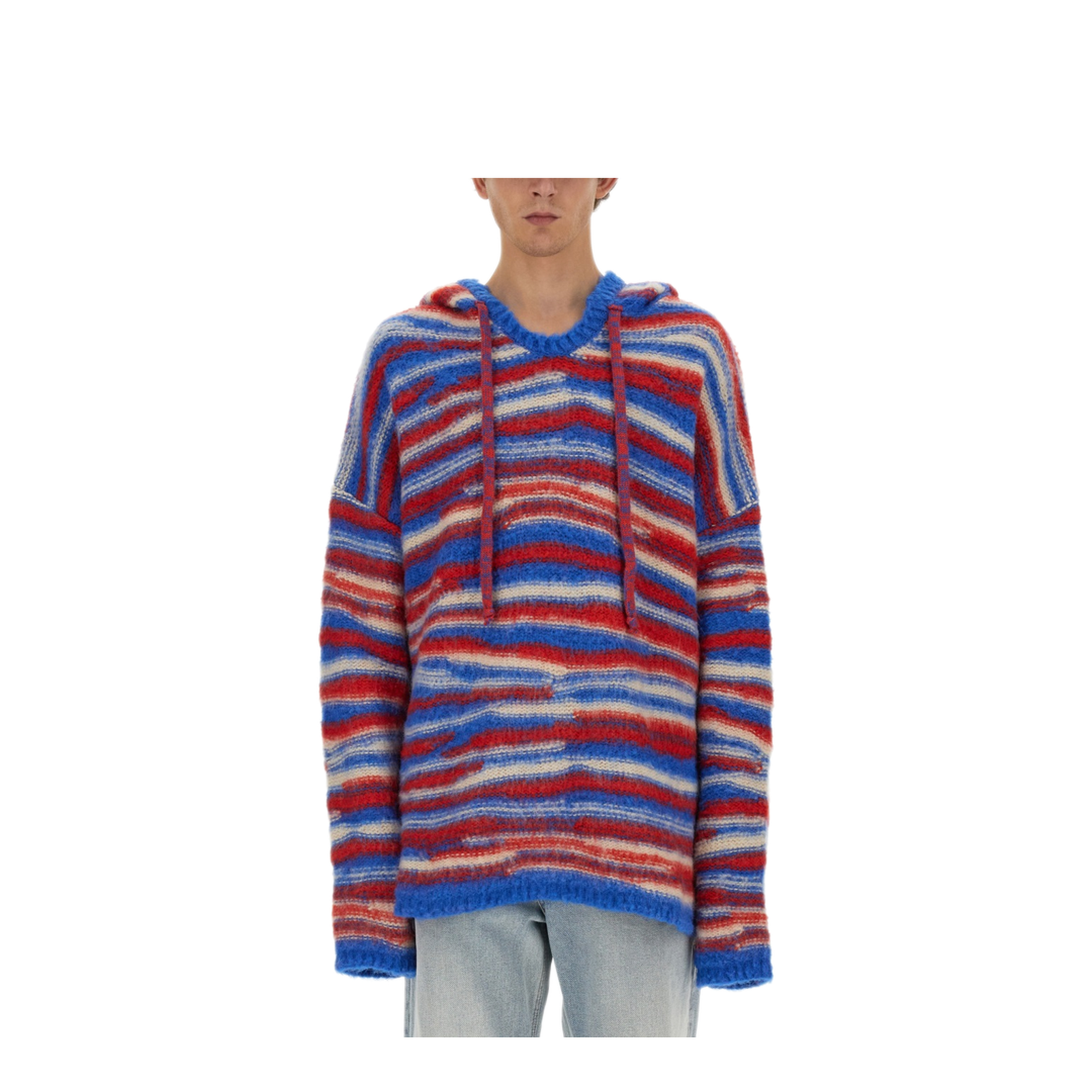 MAYFEYR - ERL - Hooded Shirt - ERL07N015REDBLUE