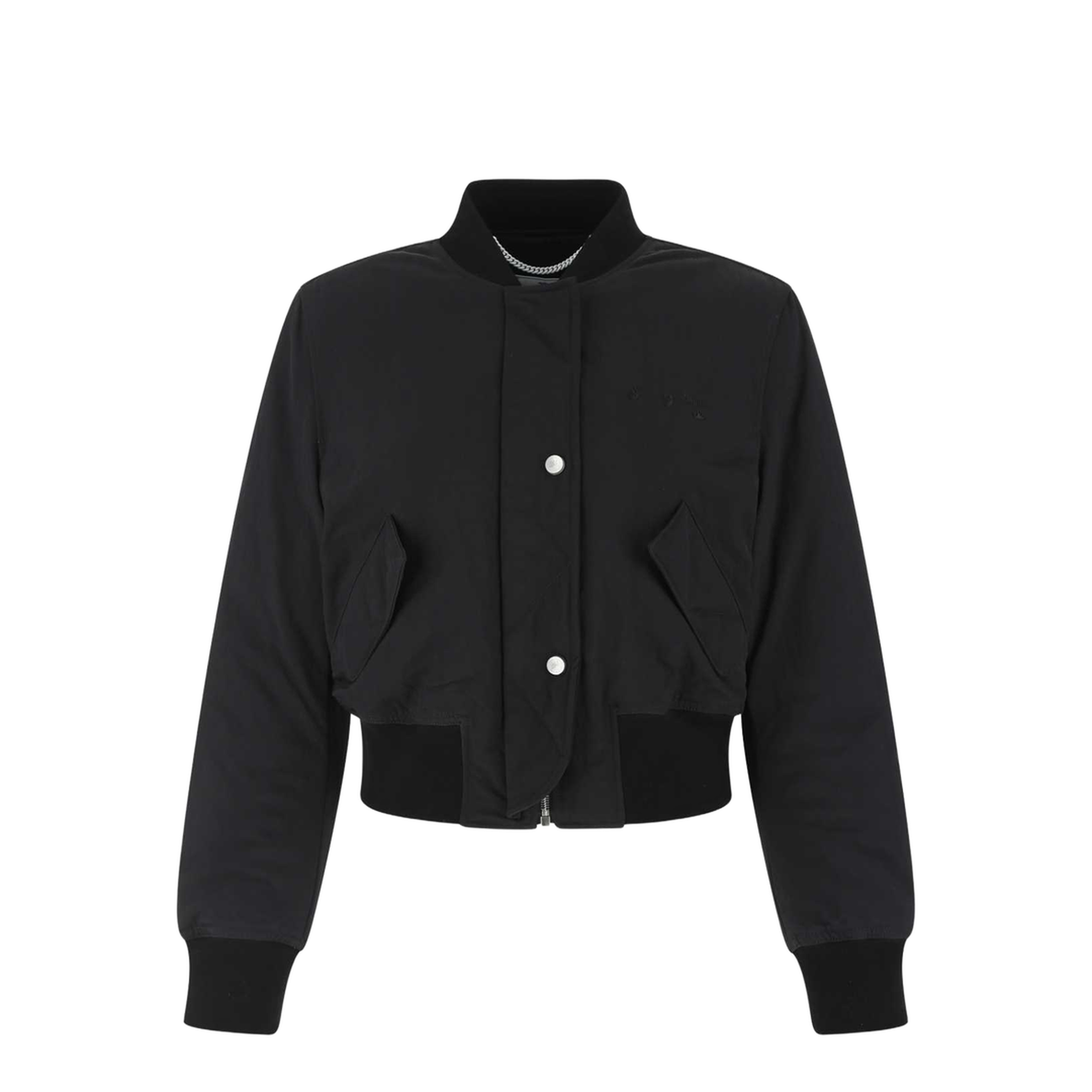 MAYFEYR - Off-White - Bomber With Logo Print - OWEH017F21FAB0011000