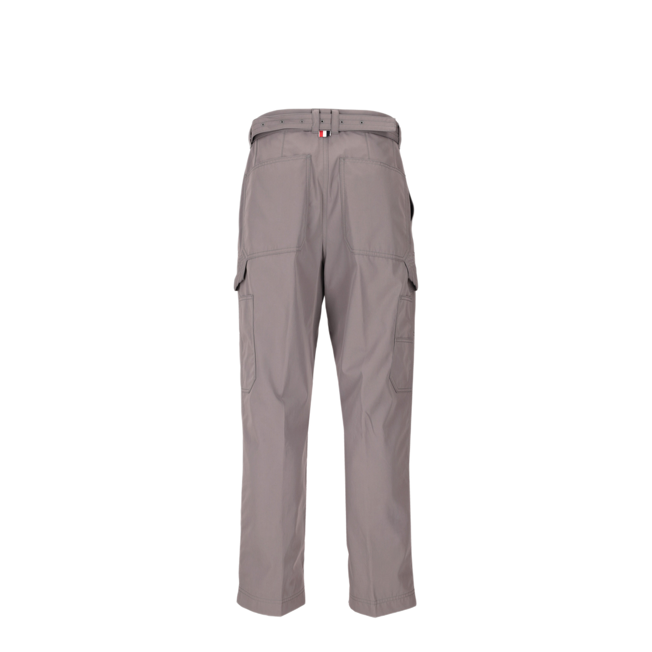 MAYFEYR - Thom Browne - Carpenter Pants W/ Detachable Belt In Wrinkle Free Cotton Suiting - MTU347AF1063035