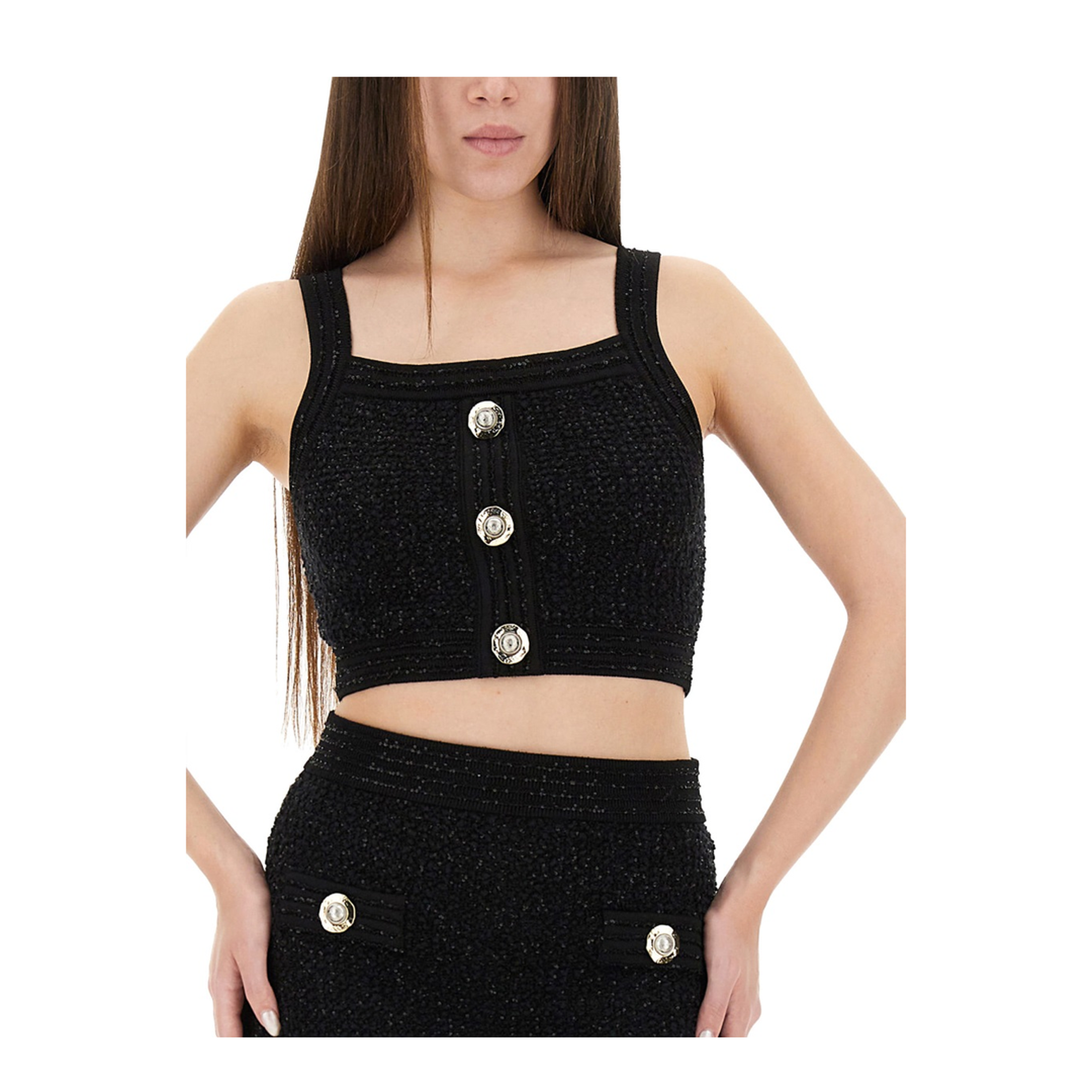 Tweed Top - Black