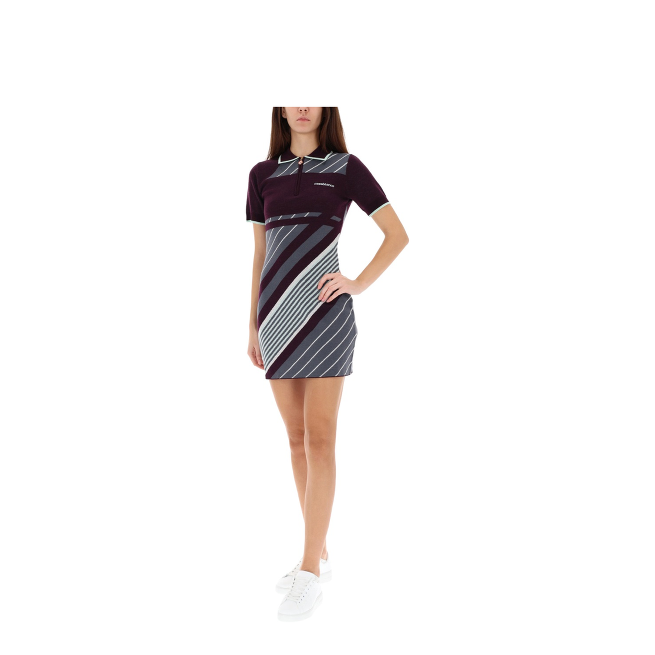 Diagonal Tennis Polo Dress
