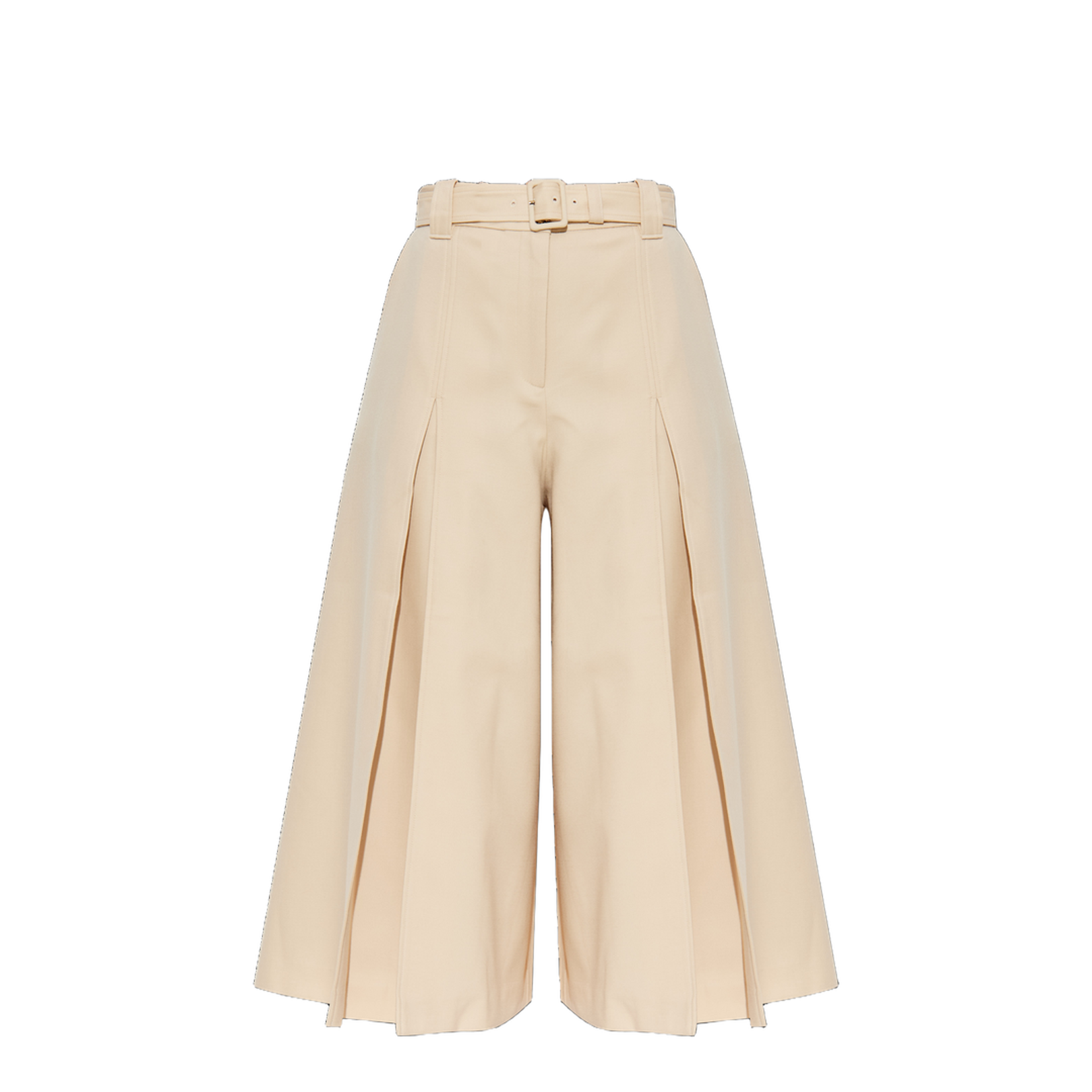 Wool Wide-Leg Trousers with Slit