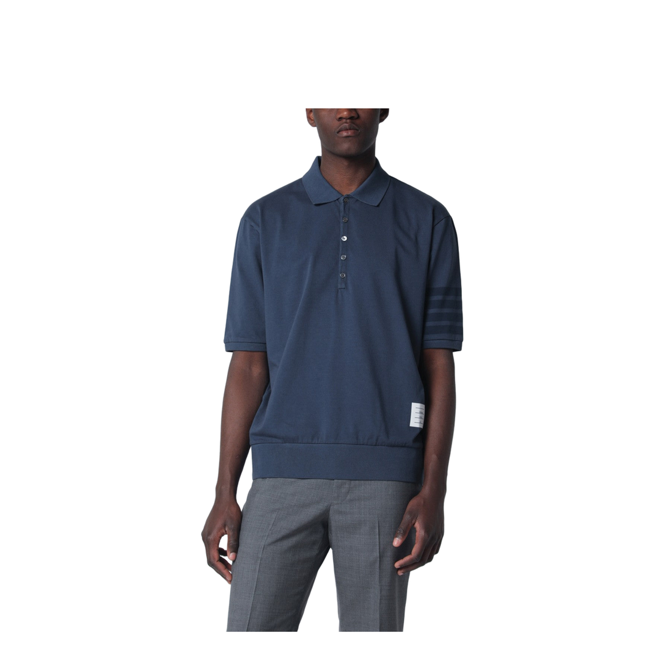 4-Bar Jersey Polo Shirt - Blue