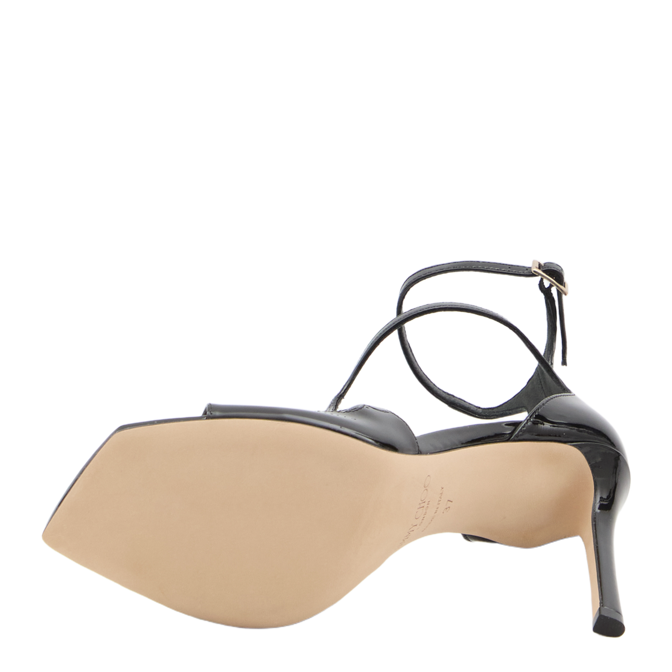 Black Patent Leather Sandals