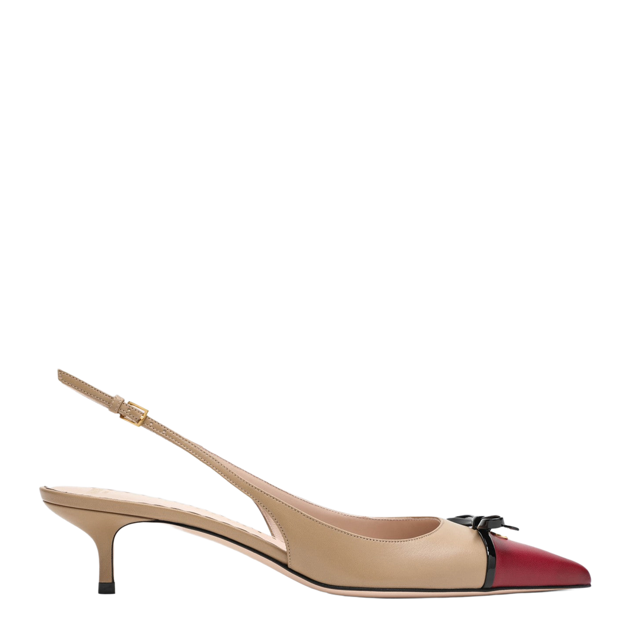 Slingback Bepointy 60MM beige/bordeaux
