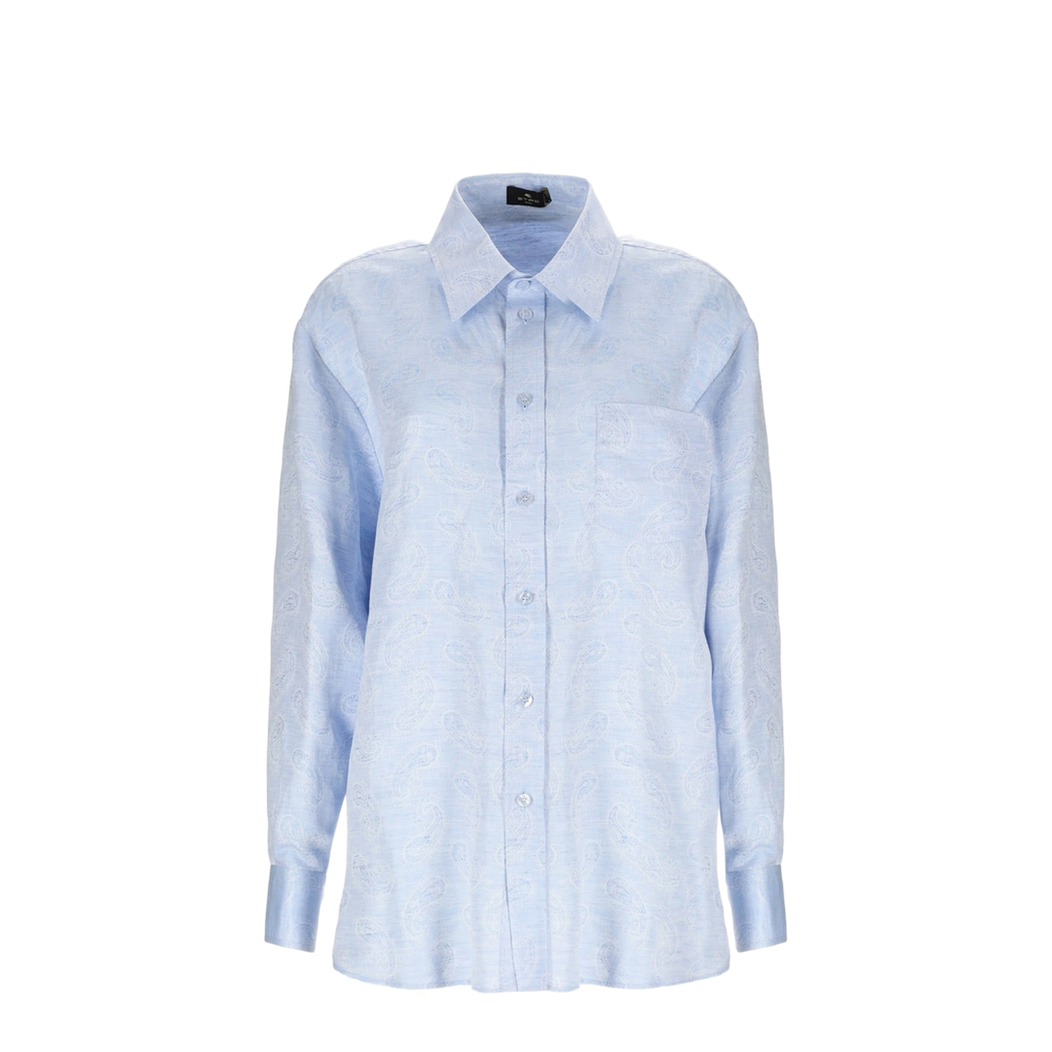 Light Blue Shirt In Linen And Cotton