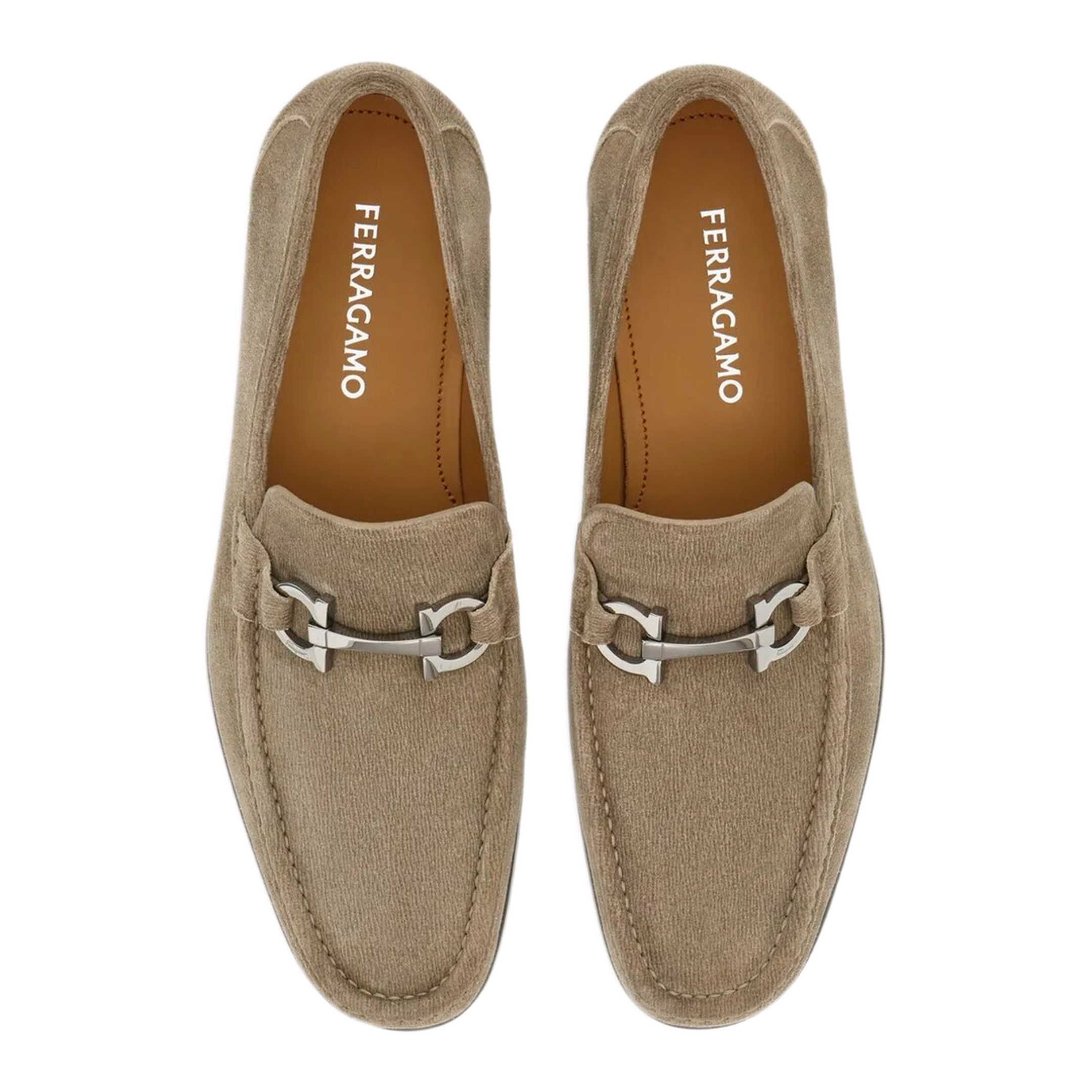 MAYFEYR - Ferragamo - Suede Loafers With Gancini Buckle - 0294570789601SAFARI