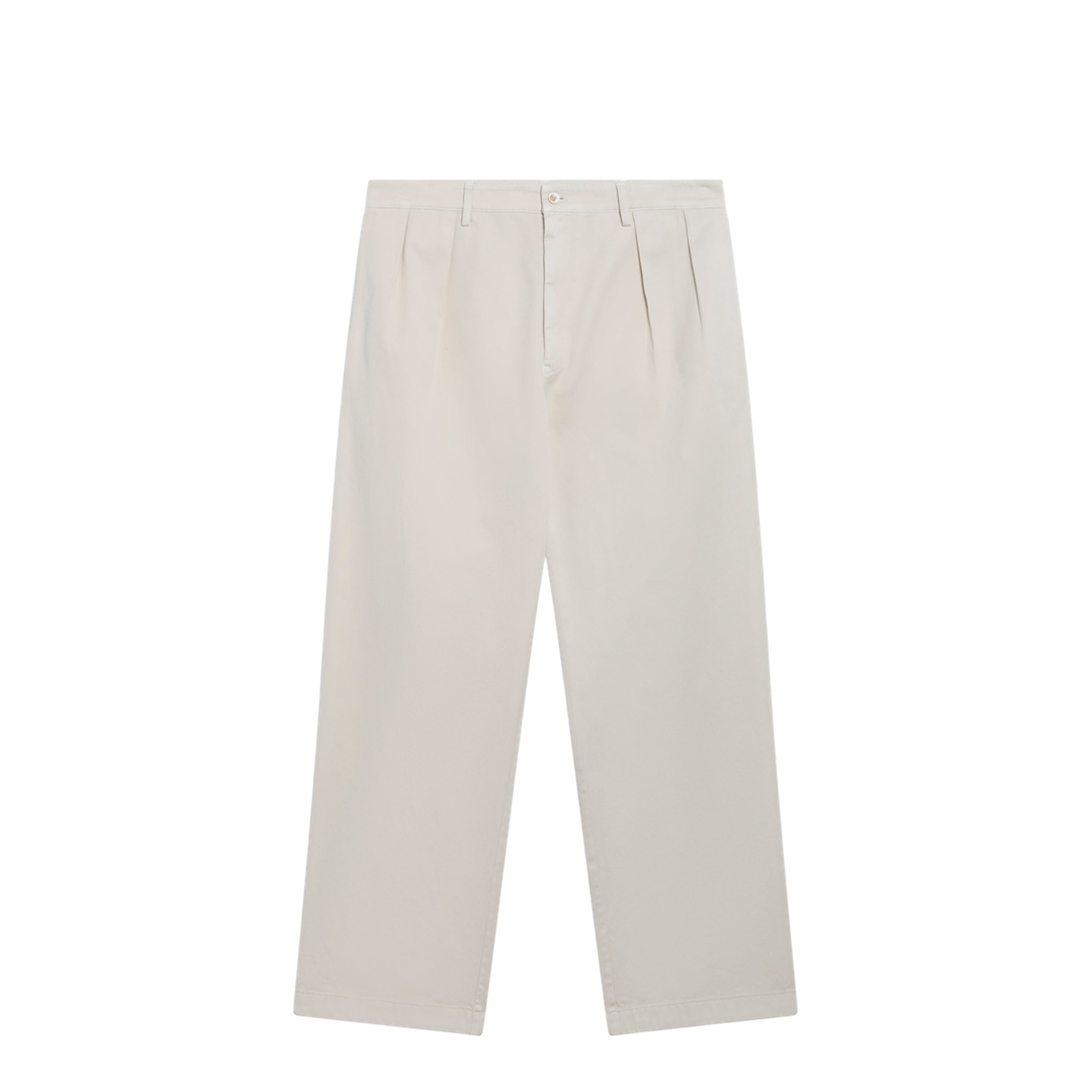 Sand-colored cotton trousers