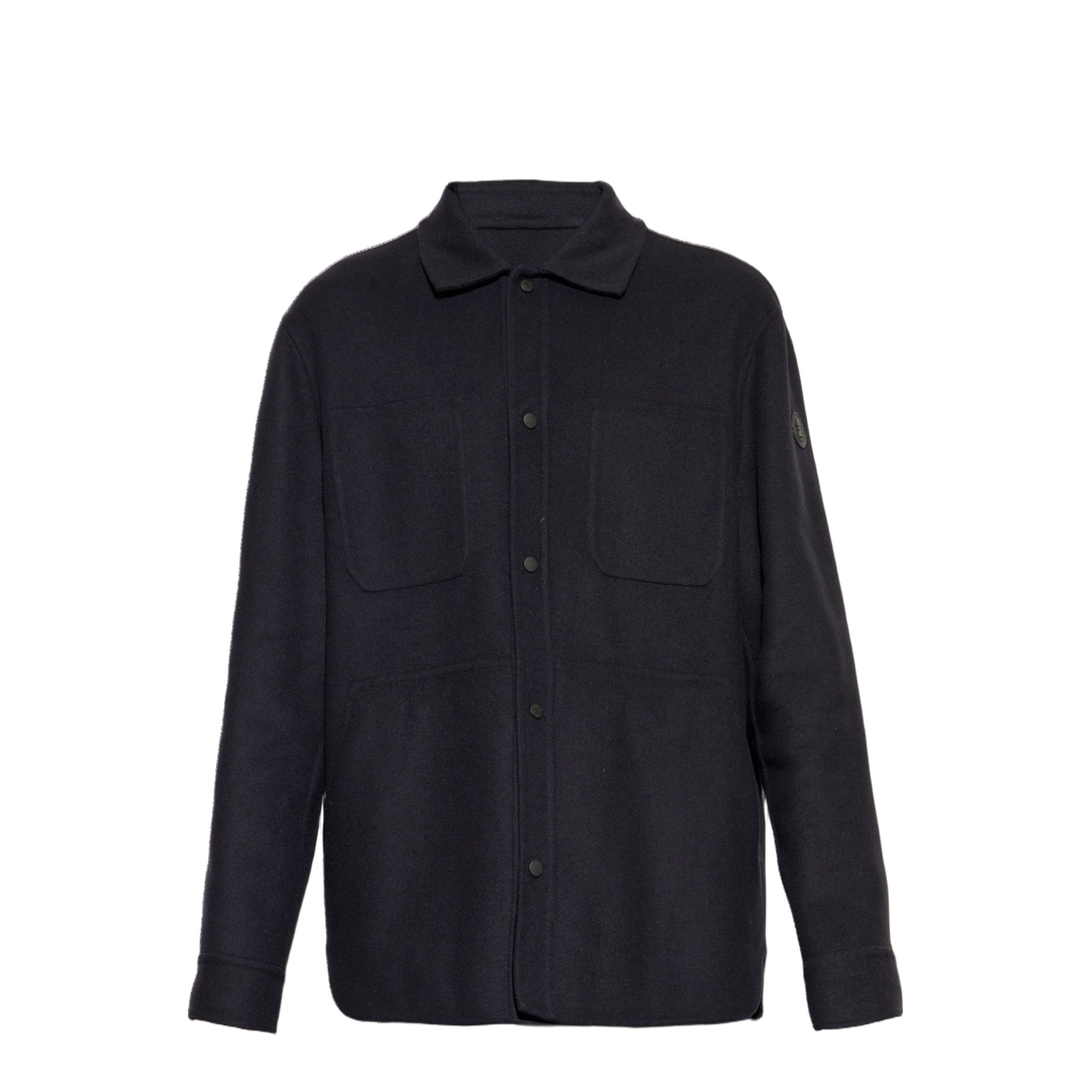 Navy Blue Tagnit Reversible Wool Shirt Jacket