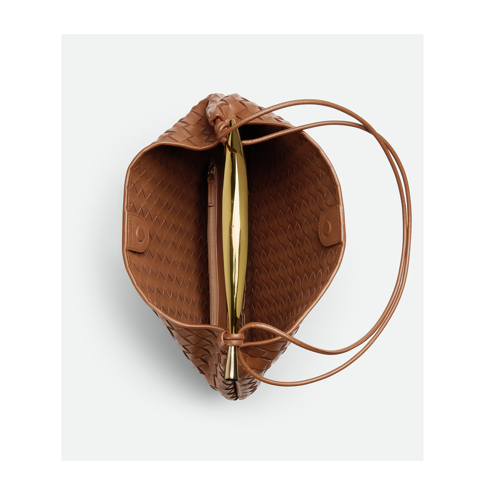 Sardine Large Leather Shoulder Bags - Brown