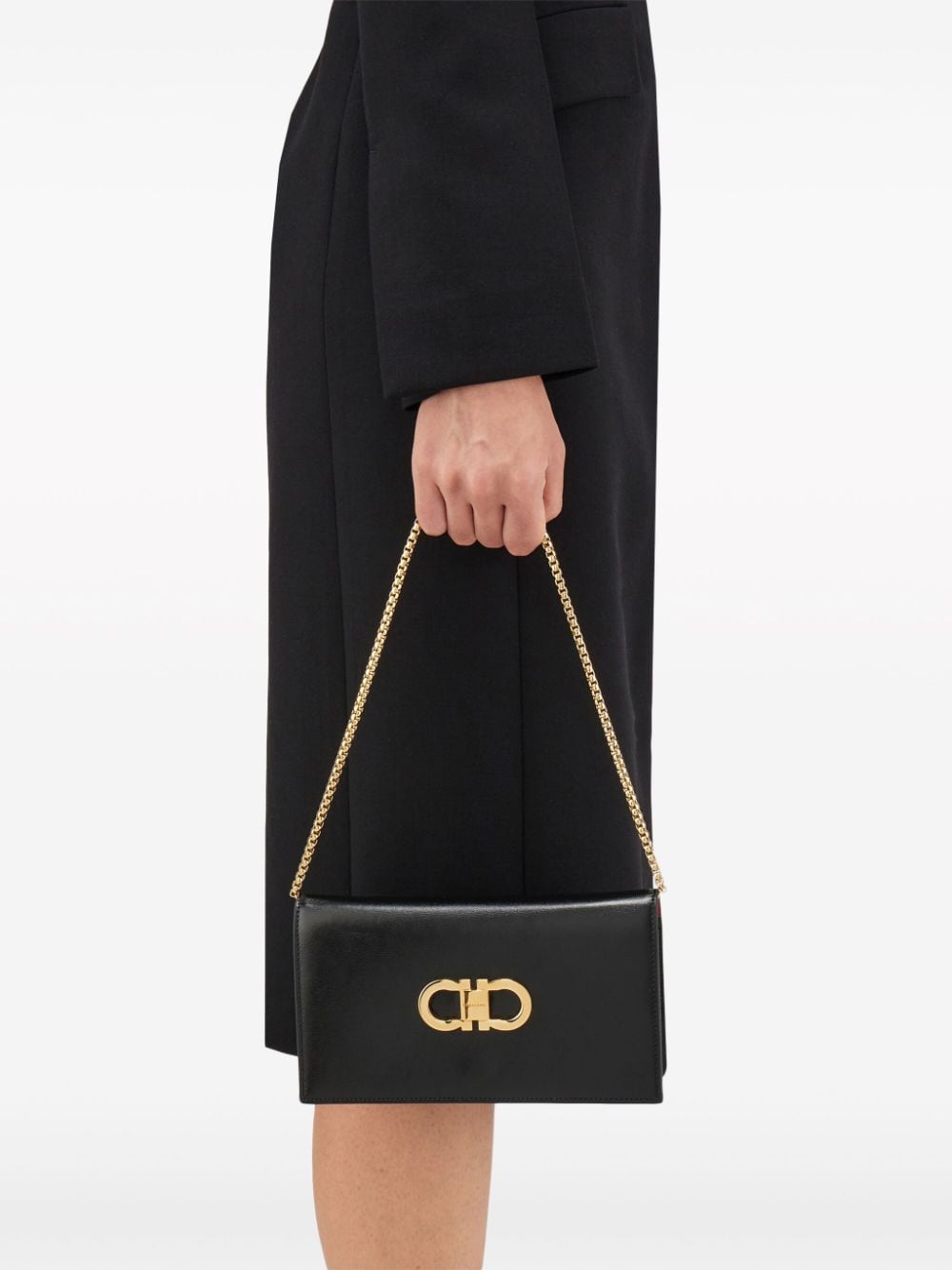 Ferragamo Shoulder Bag With Gancini Shoulder Strap