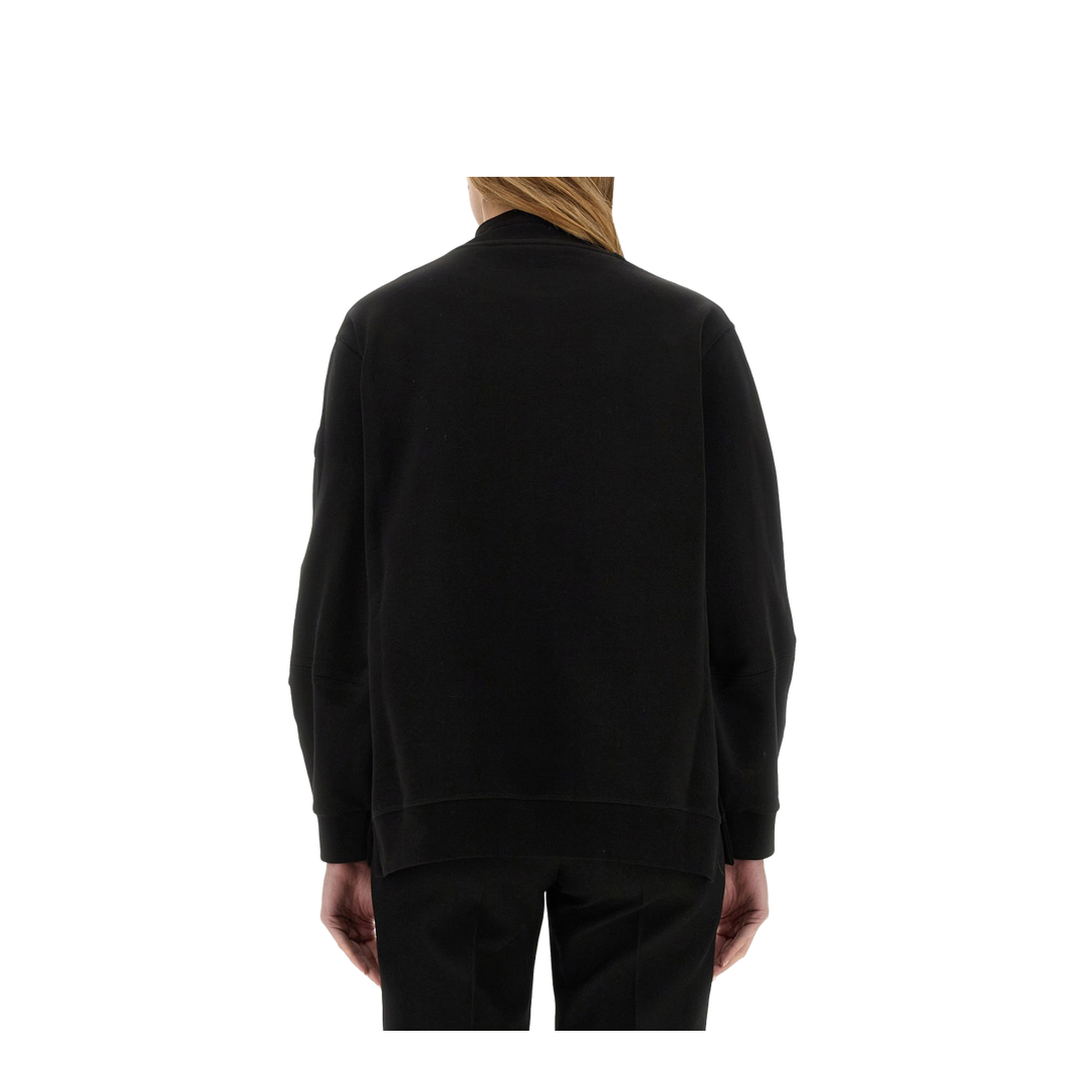 Black Cotton Oversize Sweatshirt