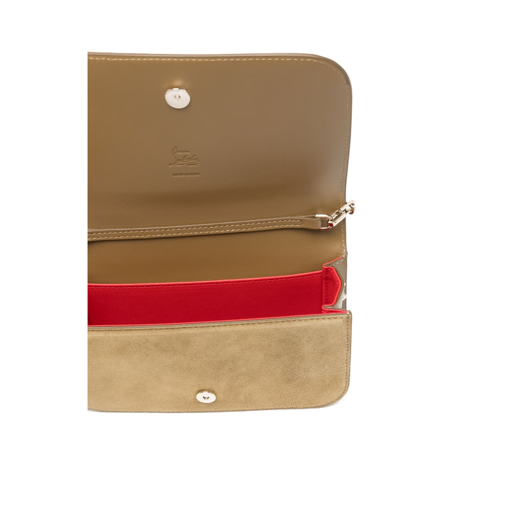 Paloma Medium Reversed Calf Leather Clutch - Bronzo/Gold