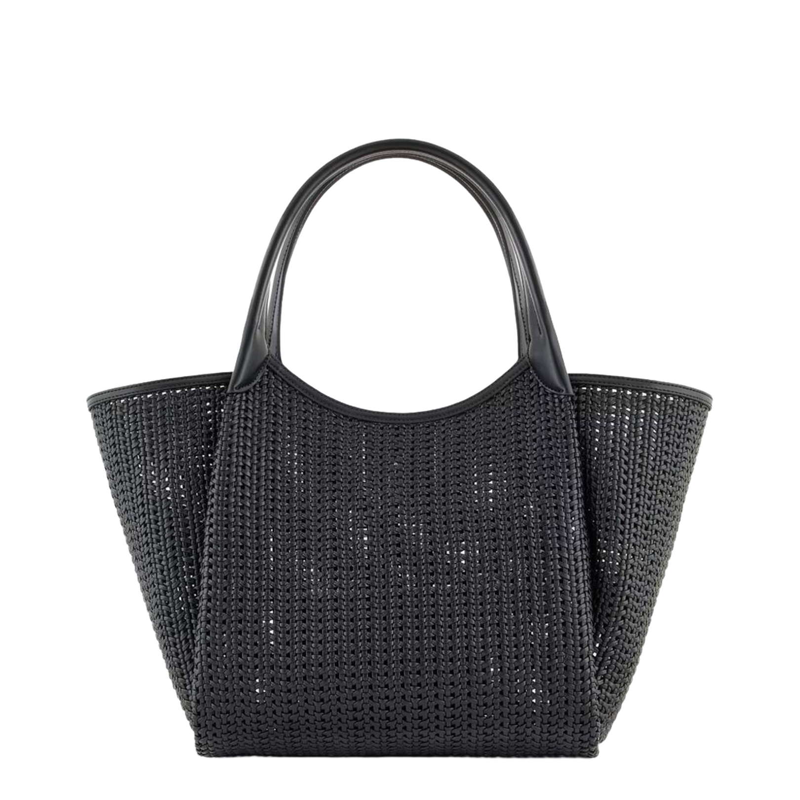 Interwoven Shopper Bag with Logo Charm