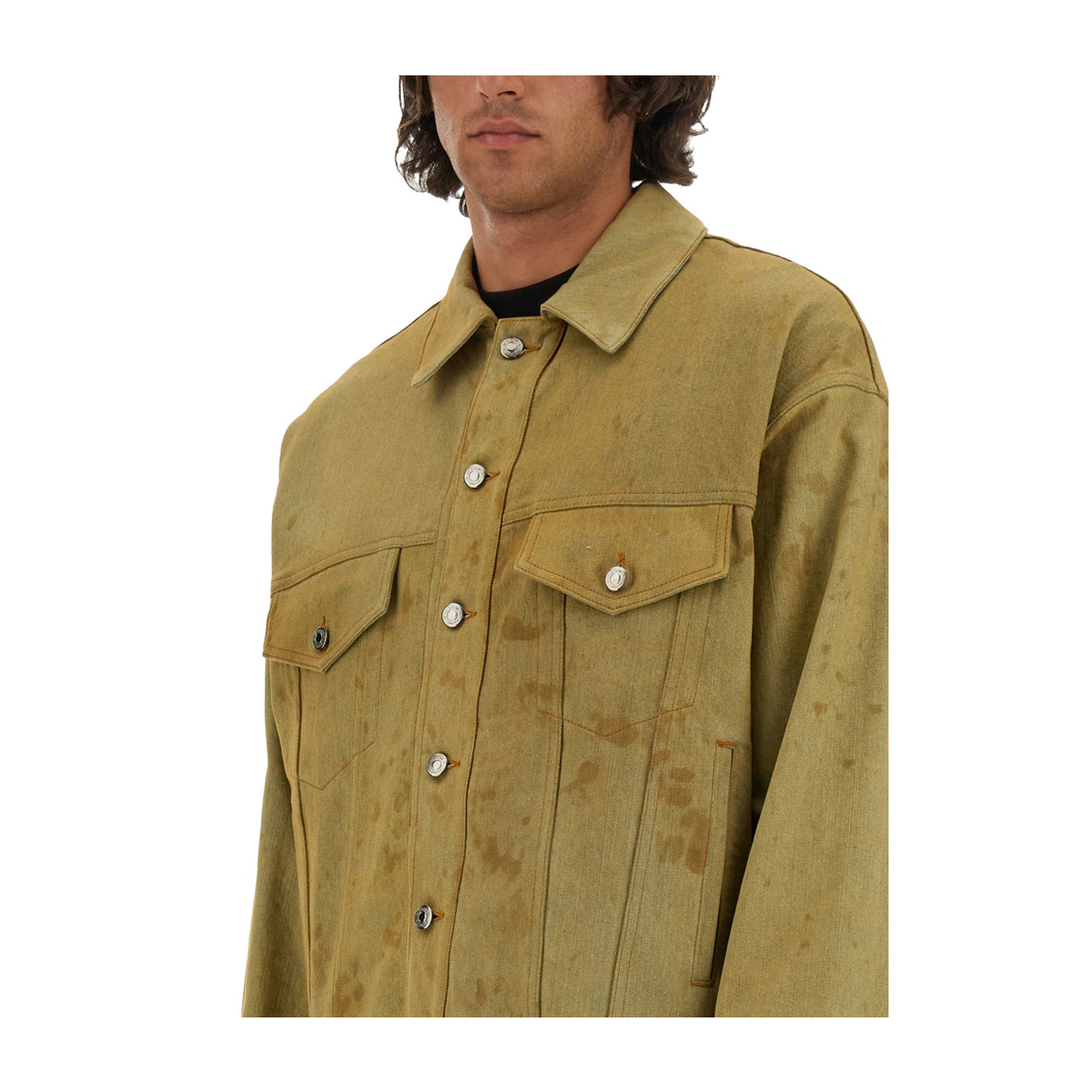 MAYFEYR - MSGM - Denim Jacket Dyed In Tea - 3740MH23124761034