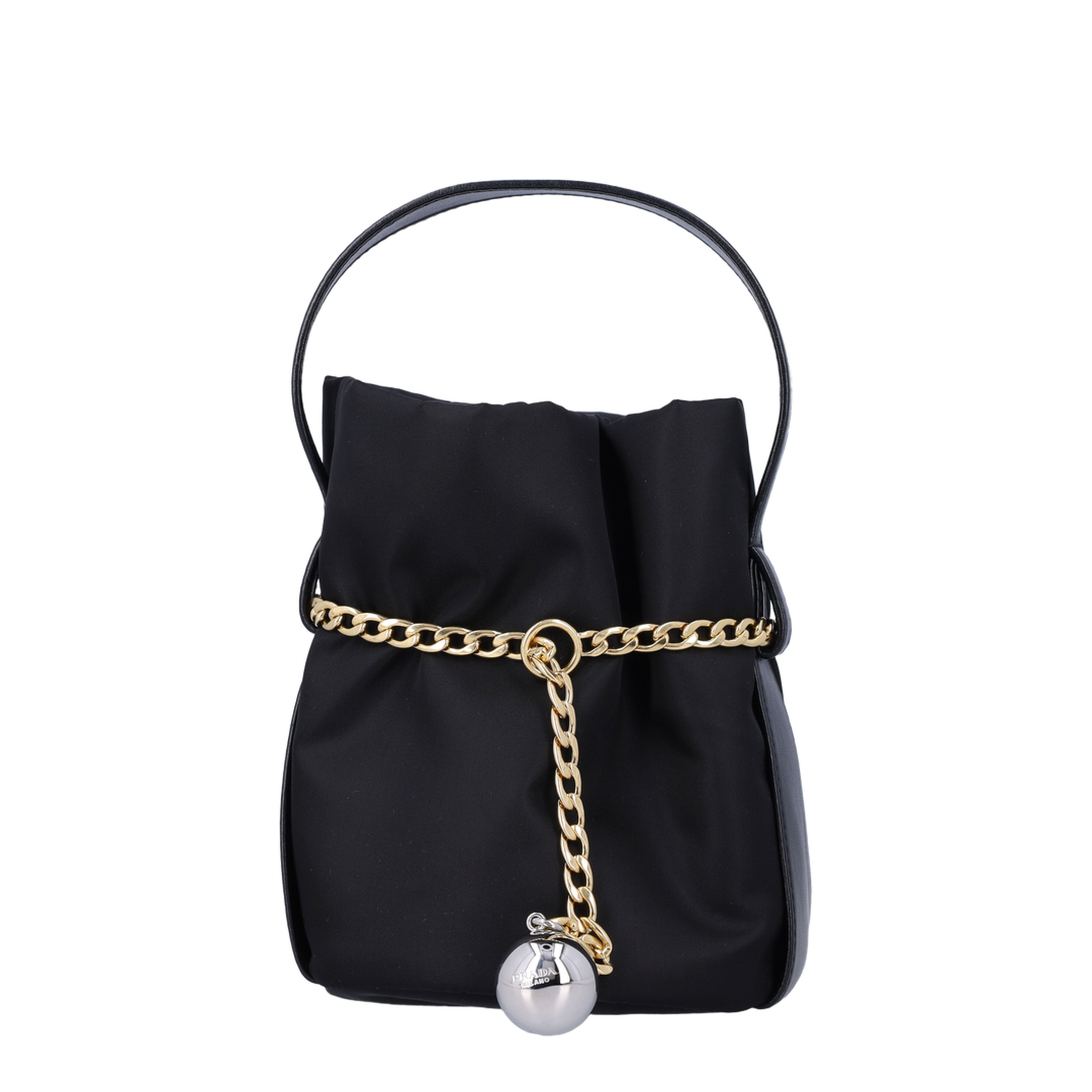 Black Petit Sac Noir Re-nylon And Nappa Leather Mini