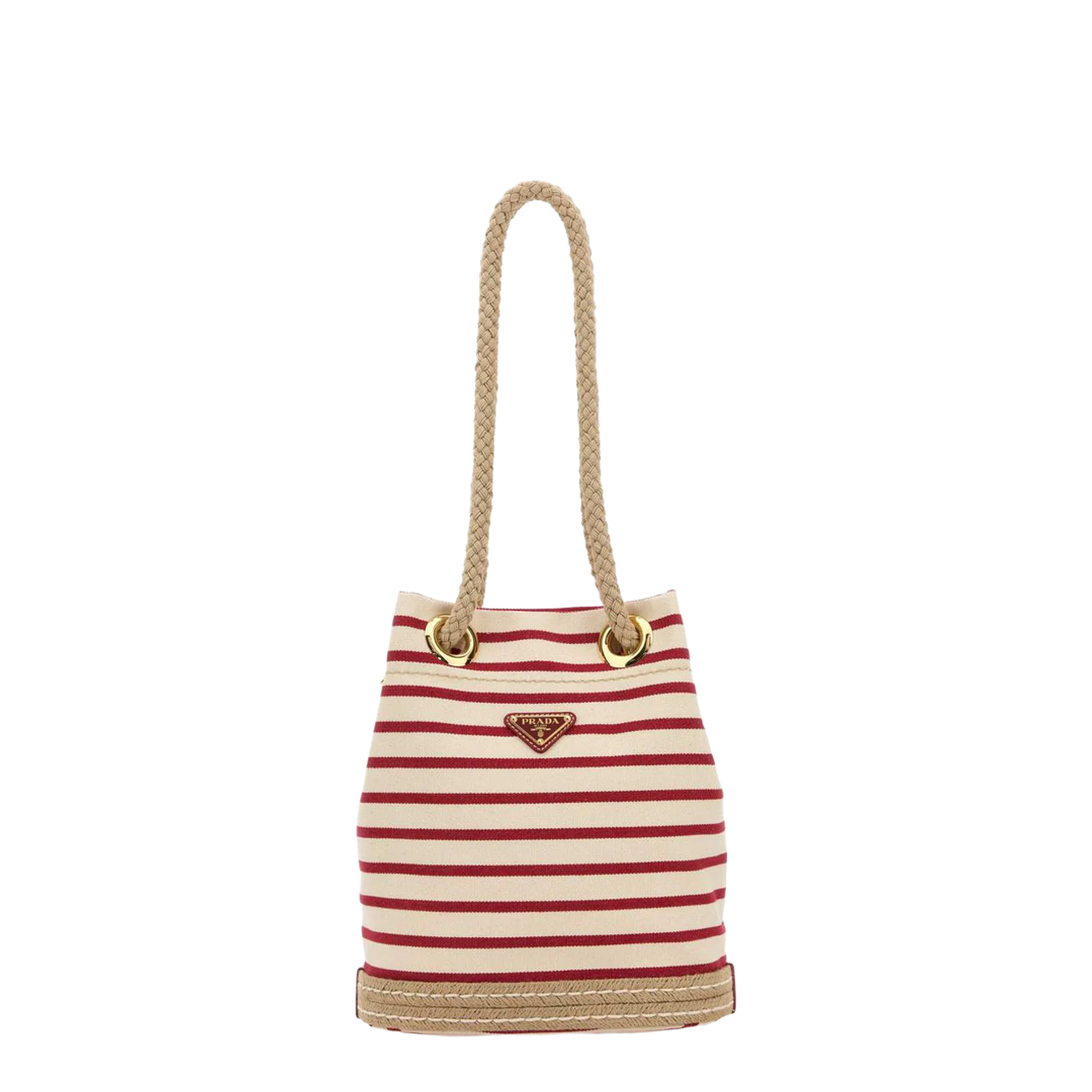 Embroidered Canvas Bucket Bag