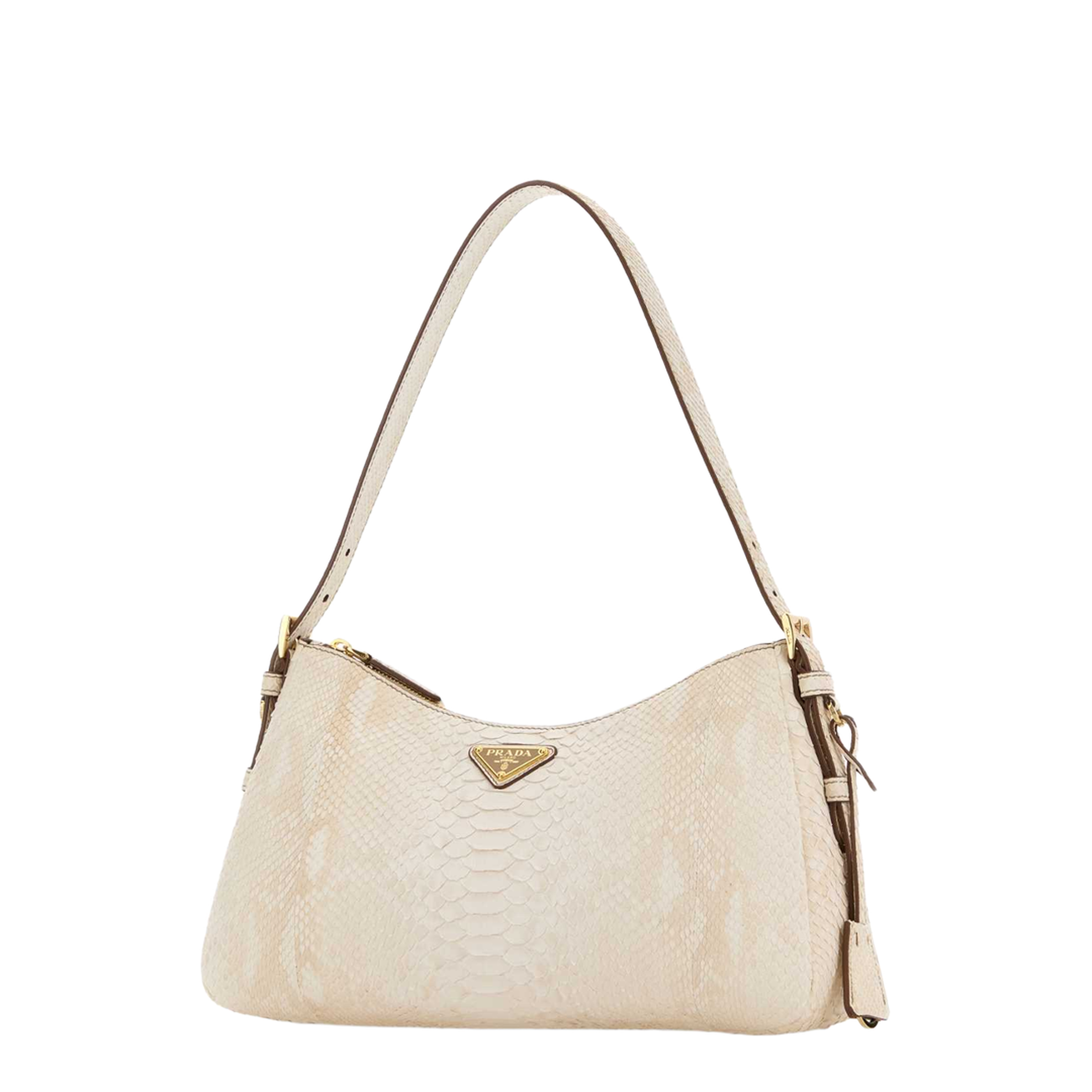 Ivory Leather Aimée Shoulder Bag