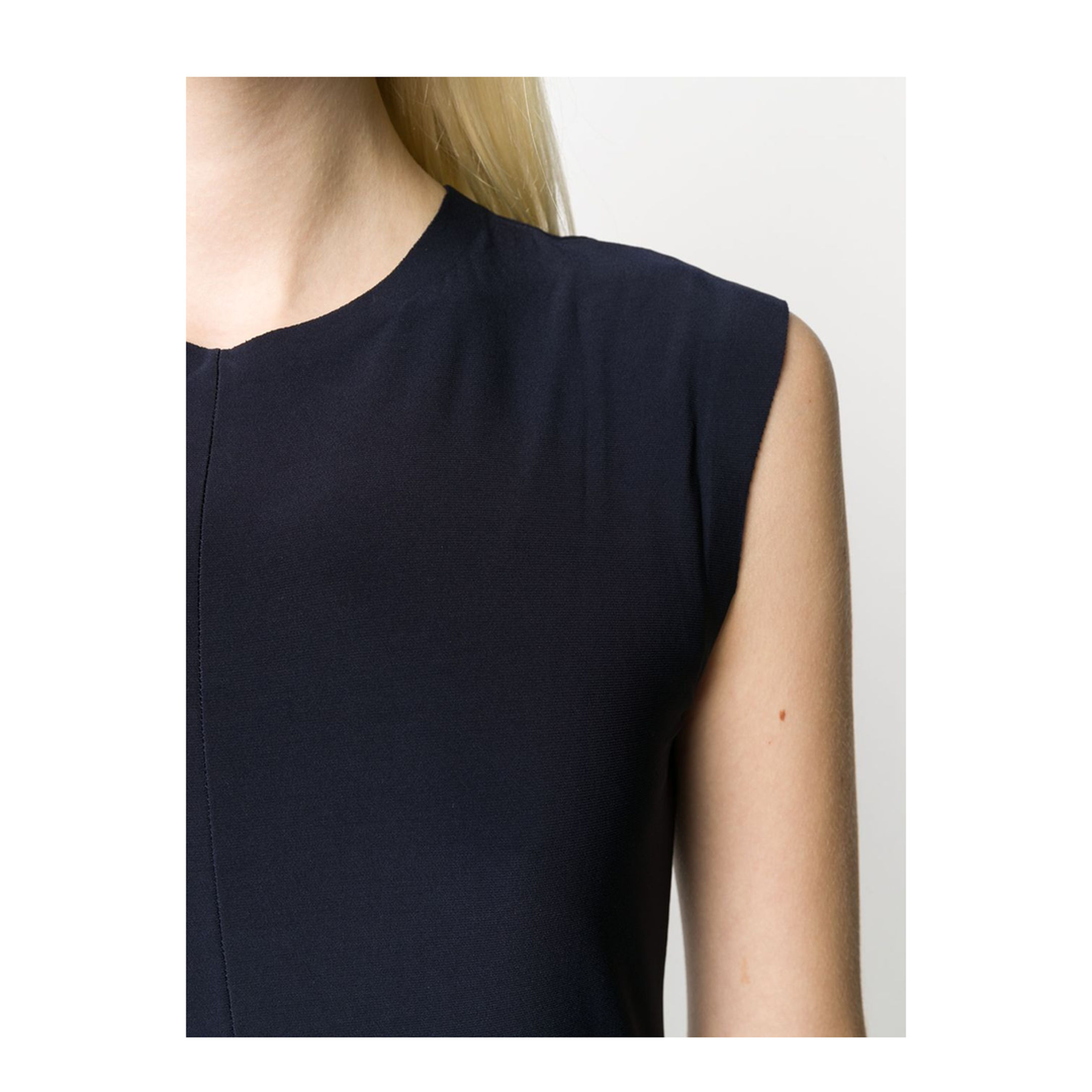 Stretch Fabric Jumpsuit - Dark Blue