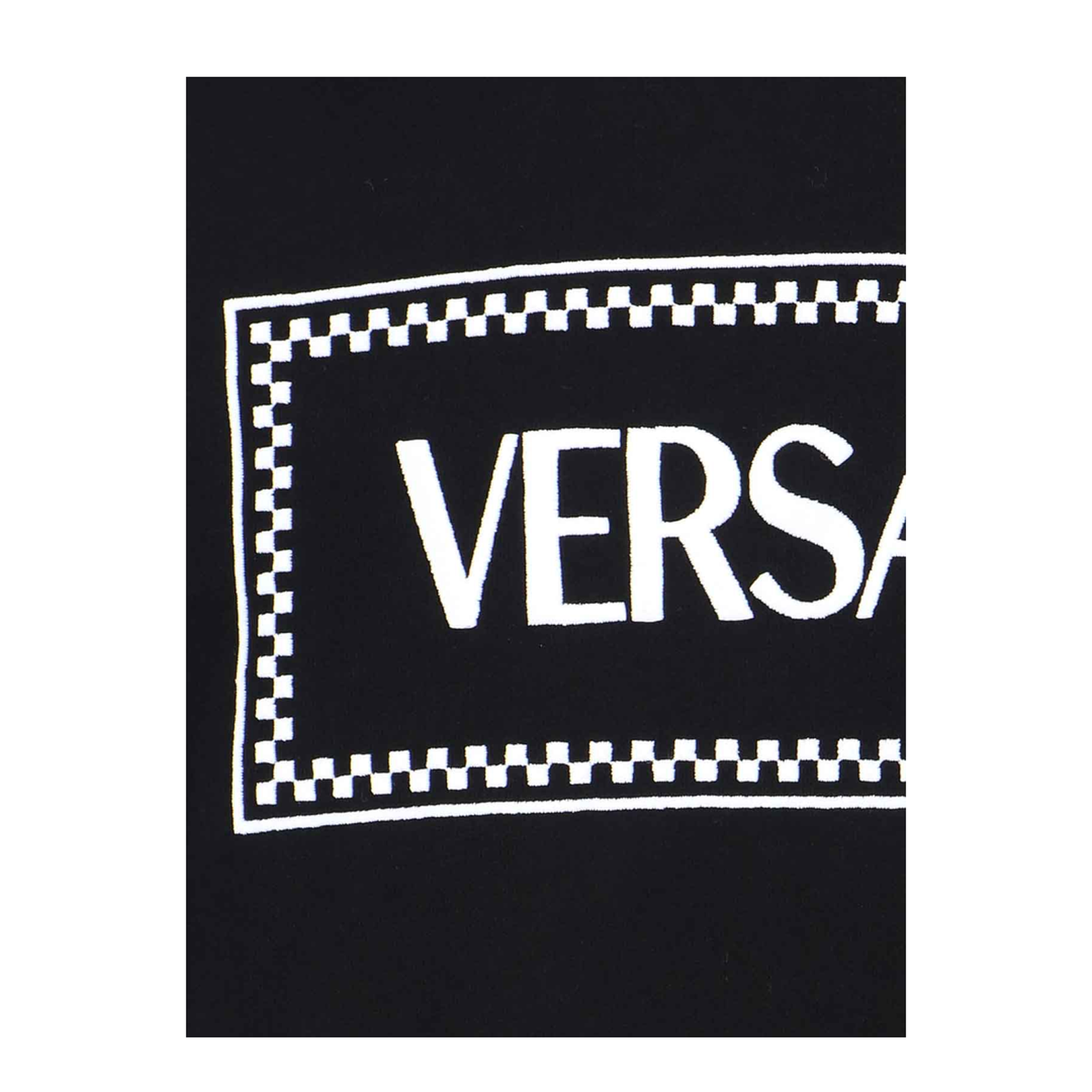 Black Hoodie with Contrasting Logo Lettering Print