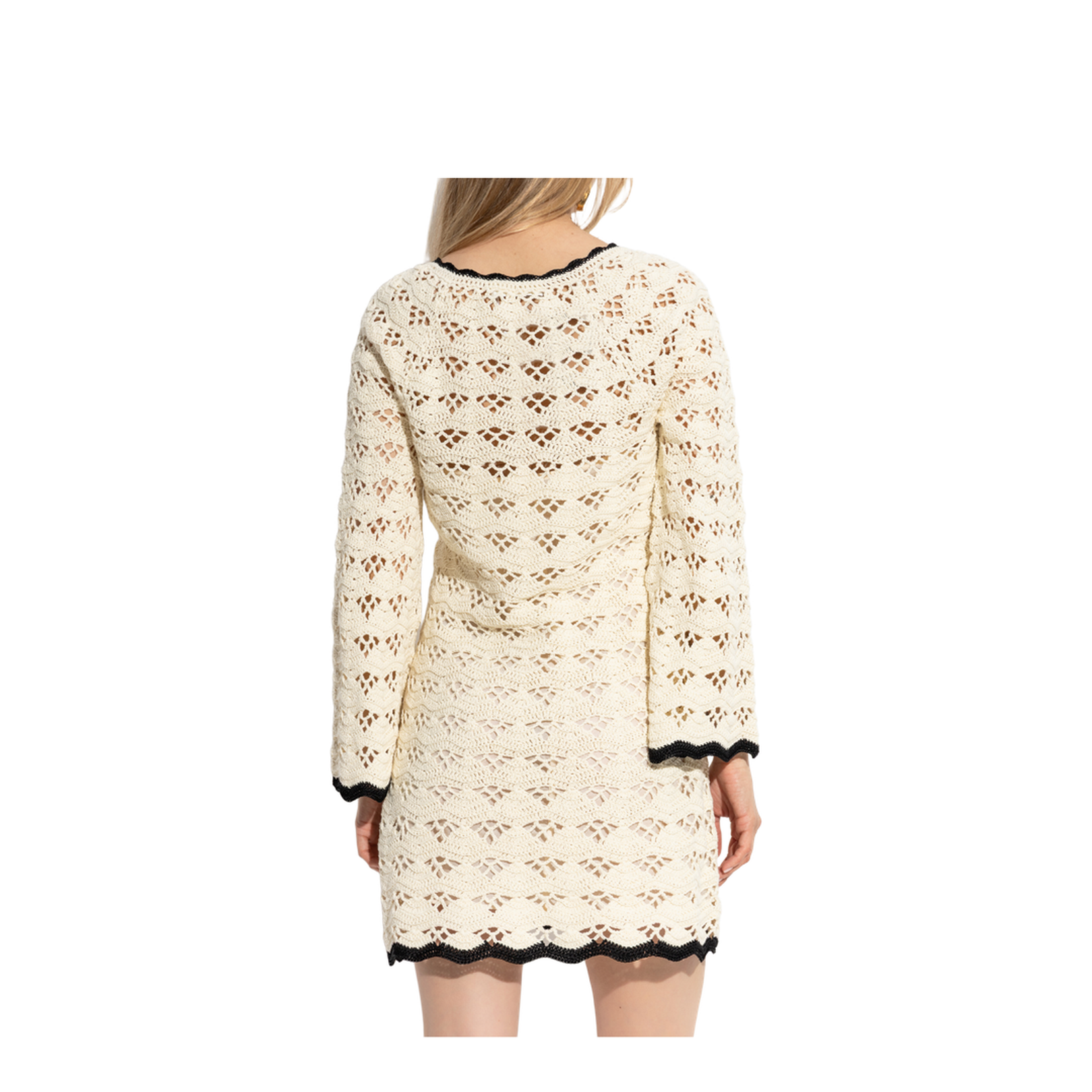 Dress with a round neckline