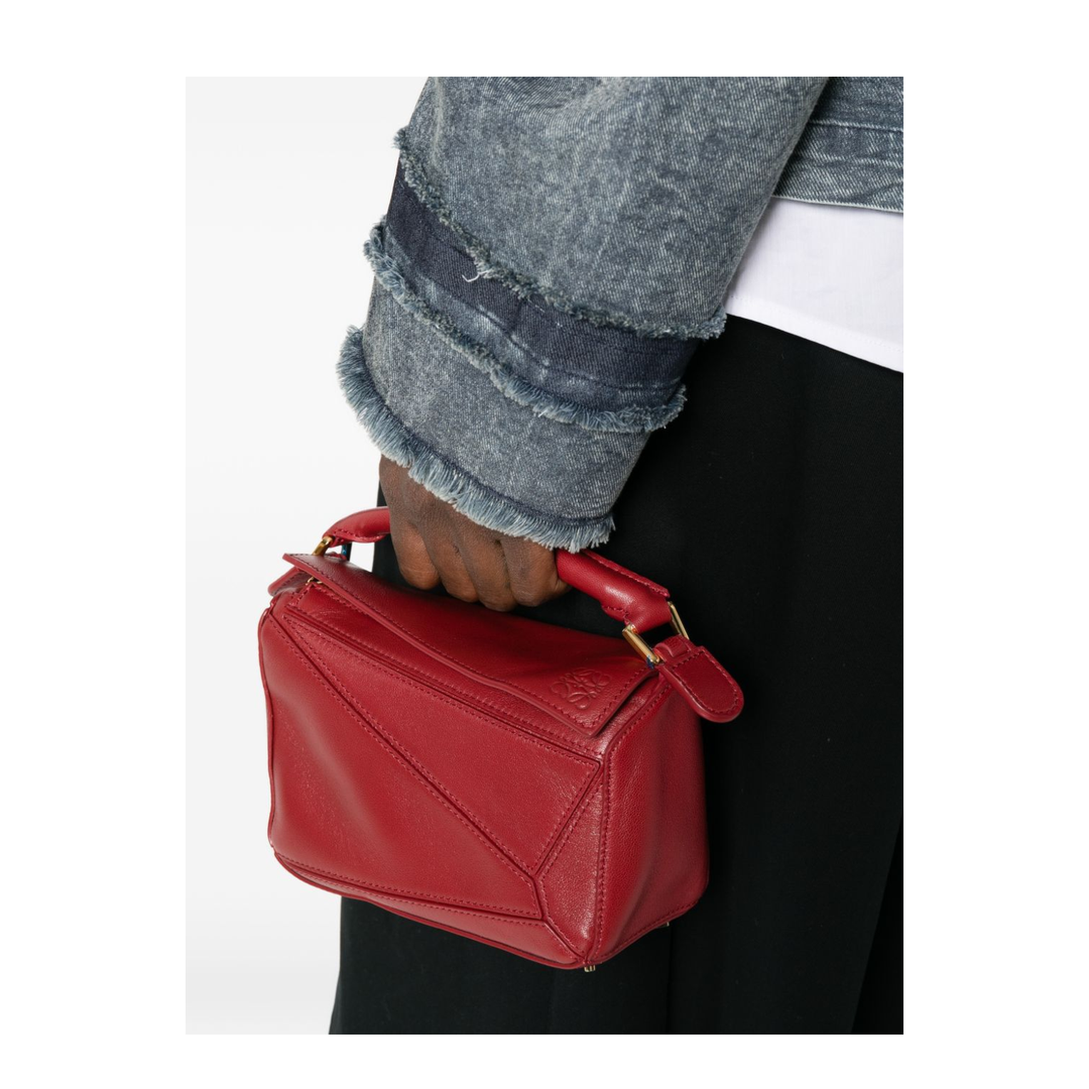 Puzzle Nappa Lambskin Bag - Burnt Red