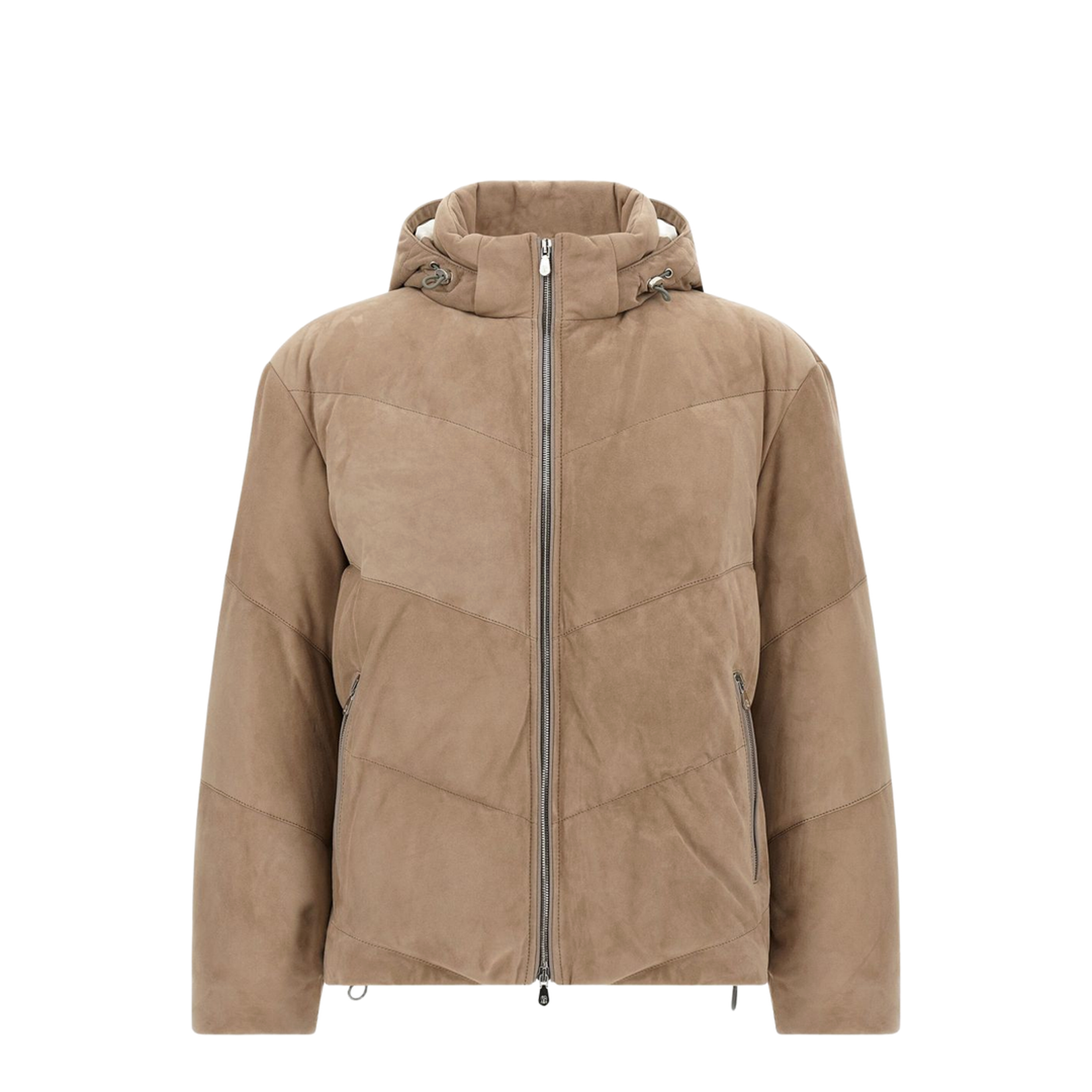 Leather Short Down Jacket