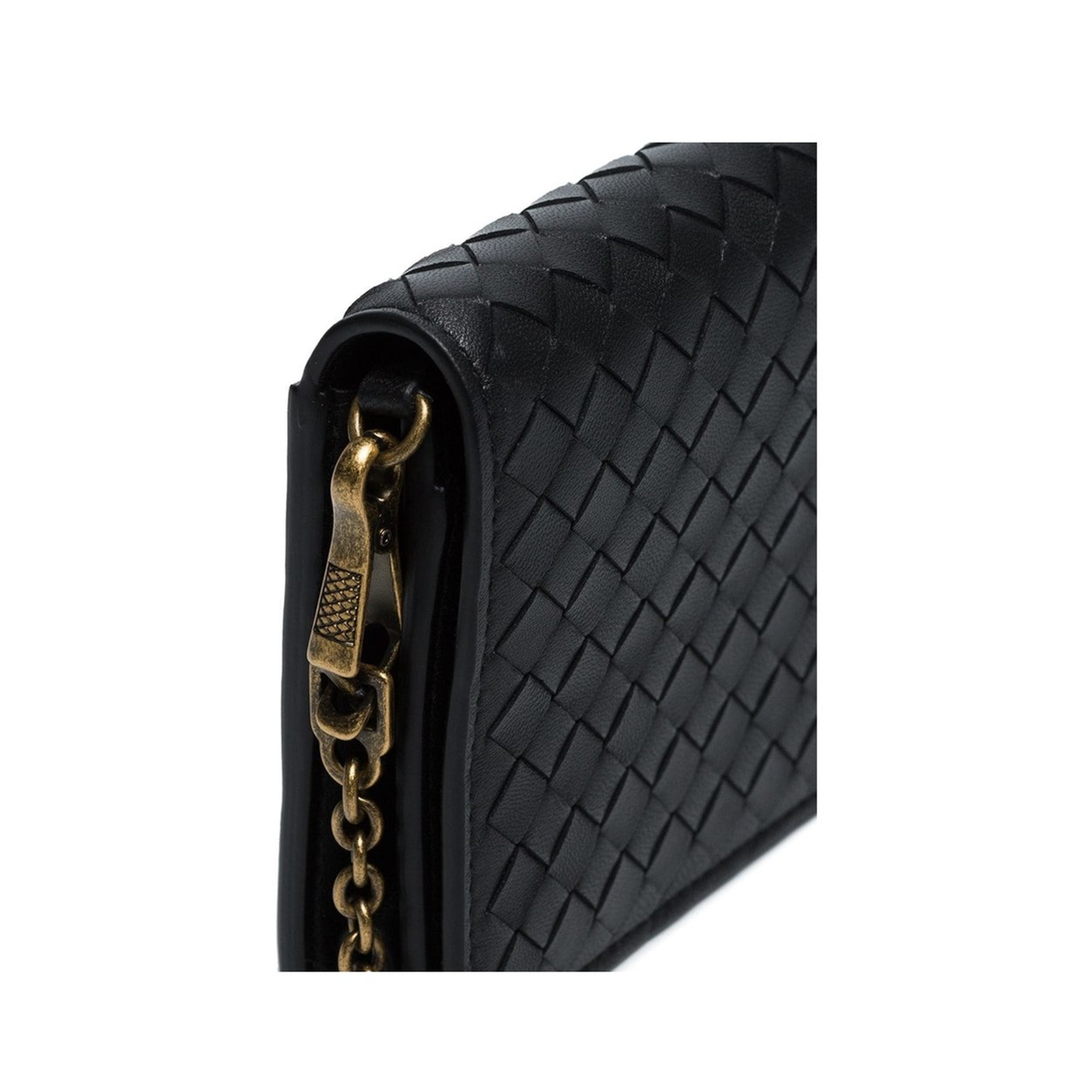 Intrecciato Shoulder Bag Black