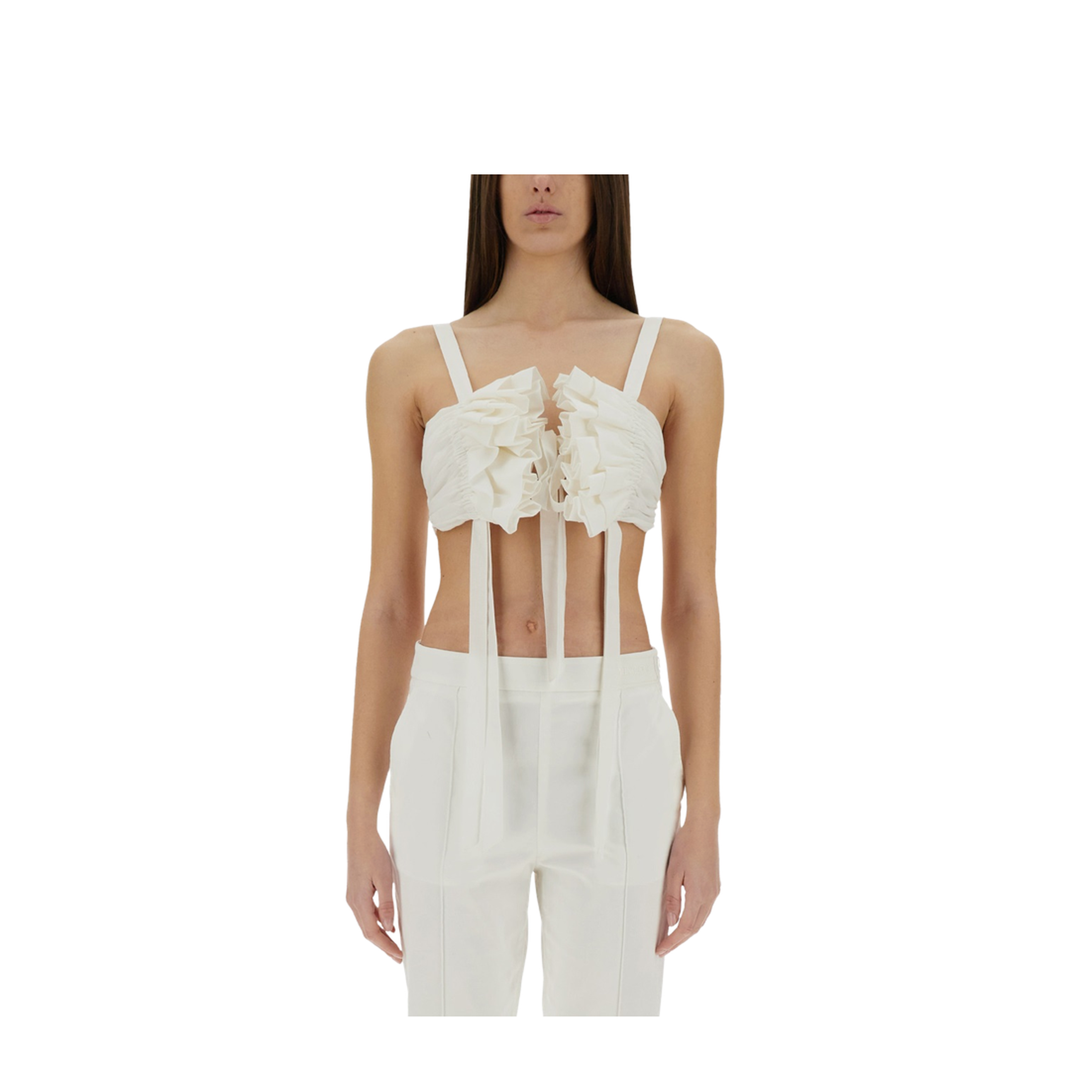 Cotton and Silk Voile Crop Top