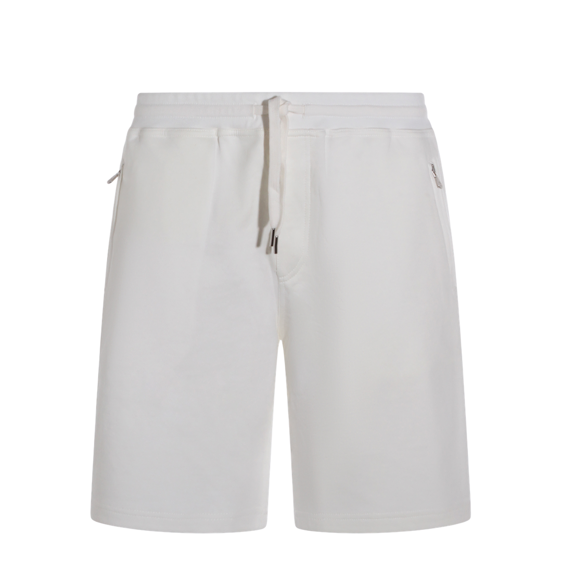 Techno Cotton Fleece Bermuda Shorts White