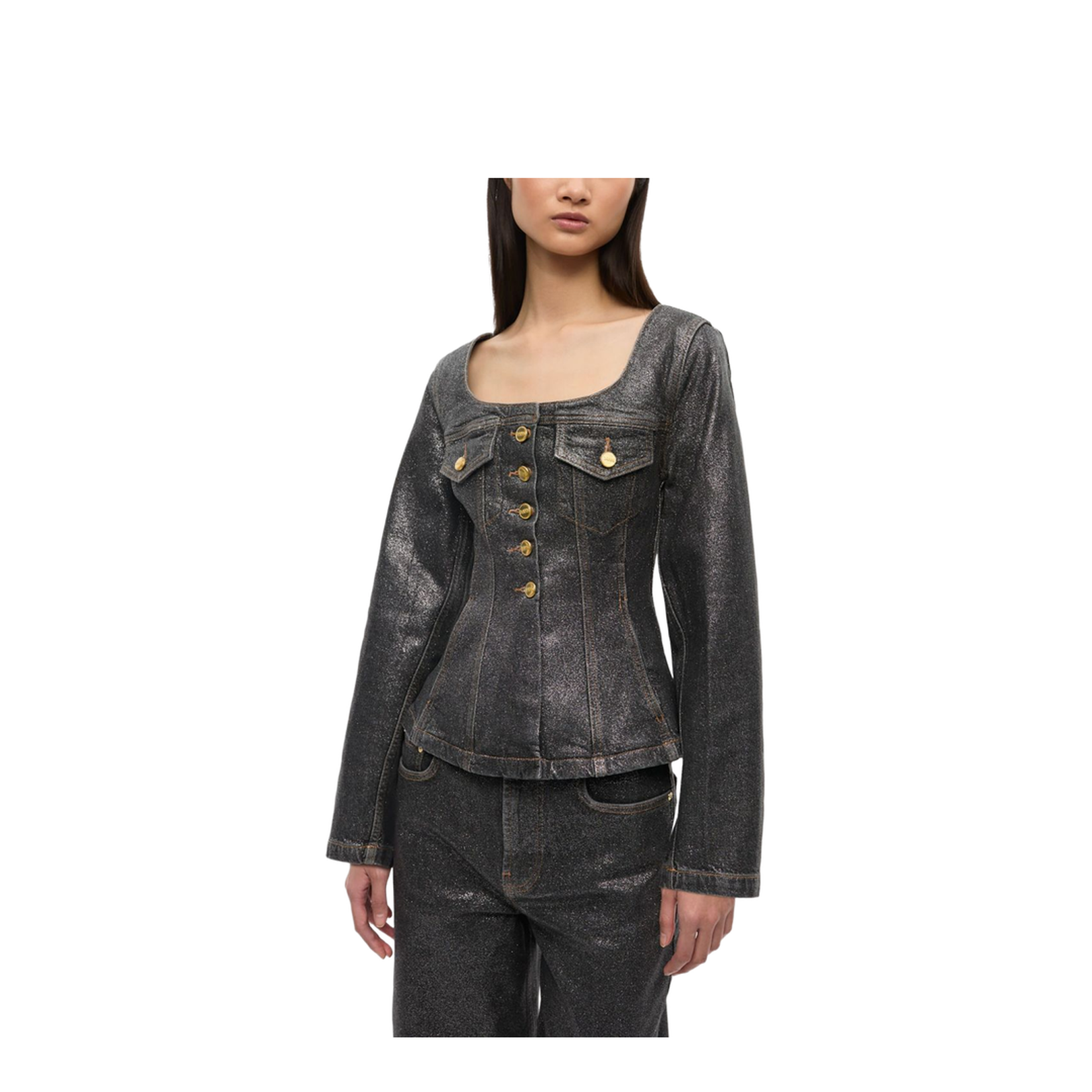 Denim Cotton Blazer Jacket