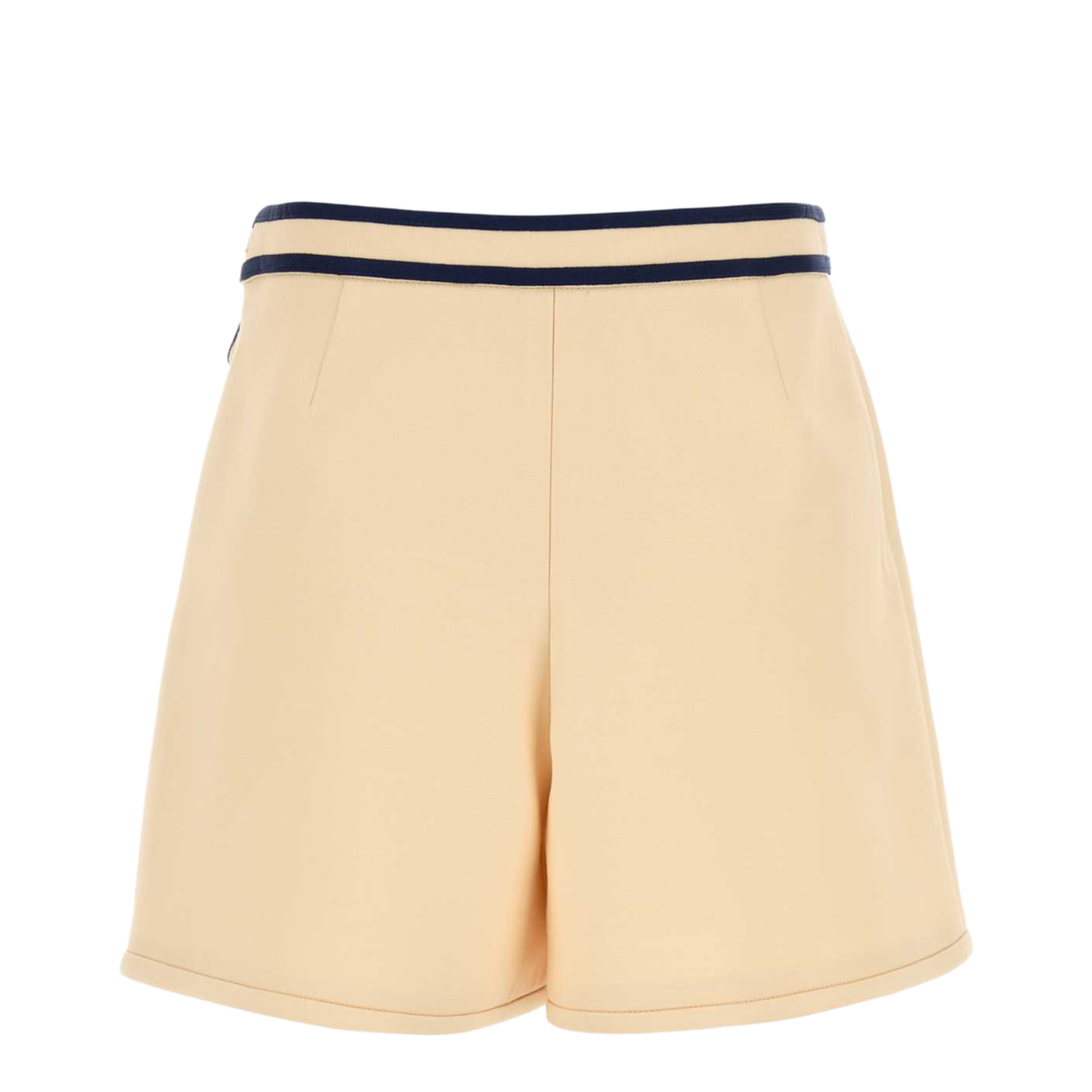 Cream Crepe Shorts