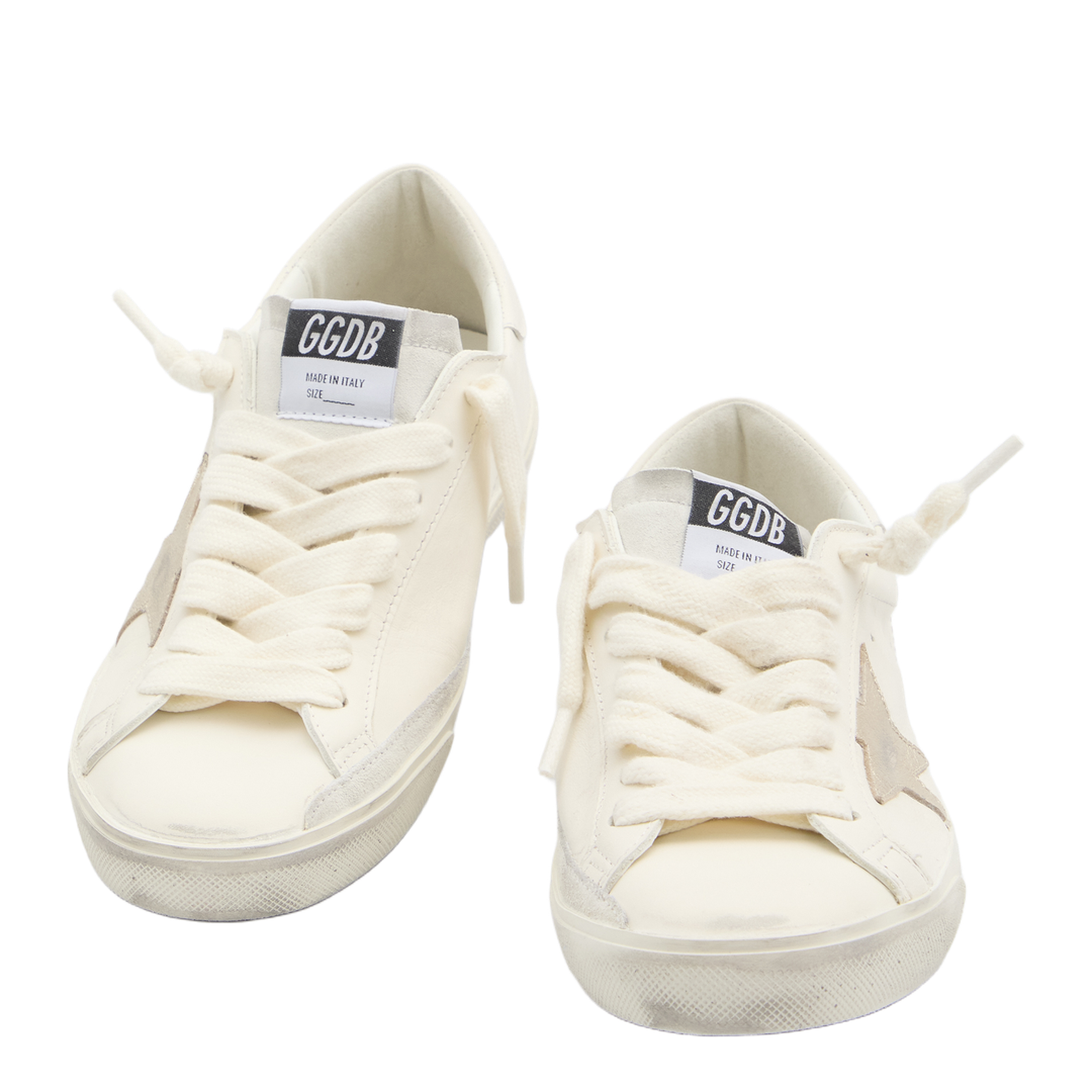 Super-Star Nappa Leather Sneakers with Laminated Leather Star