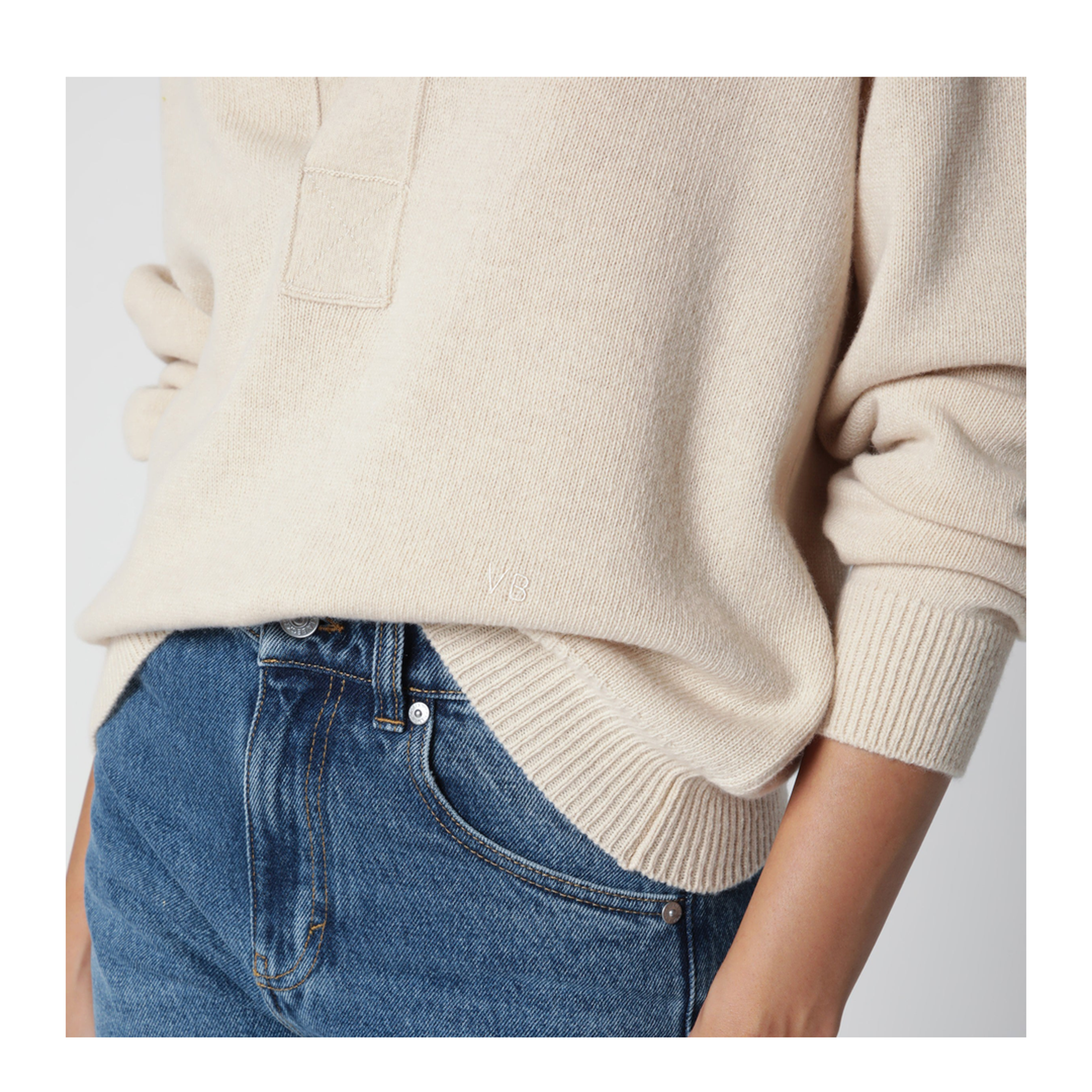 MAYFEYR - Victoria Beckham - Genevieve Sweater In Elderflower Cashmere Blend - 1326KJU007475AWOEL