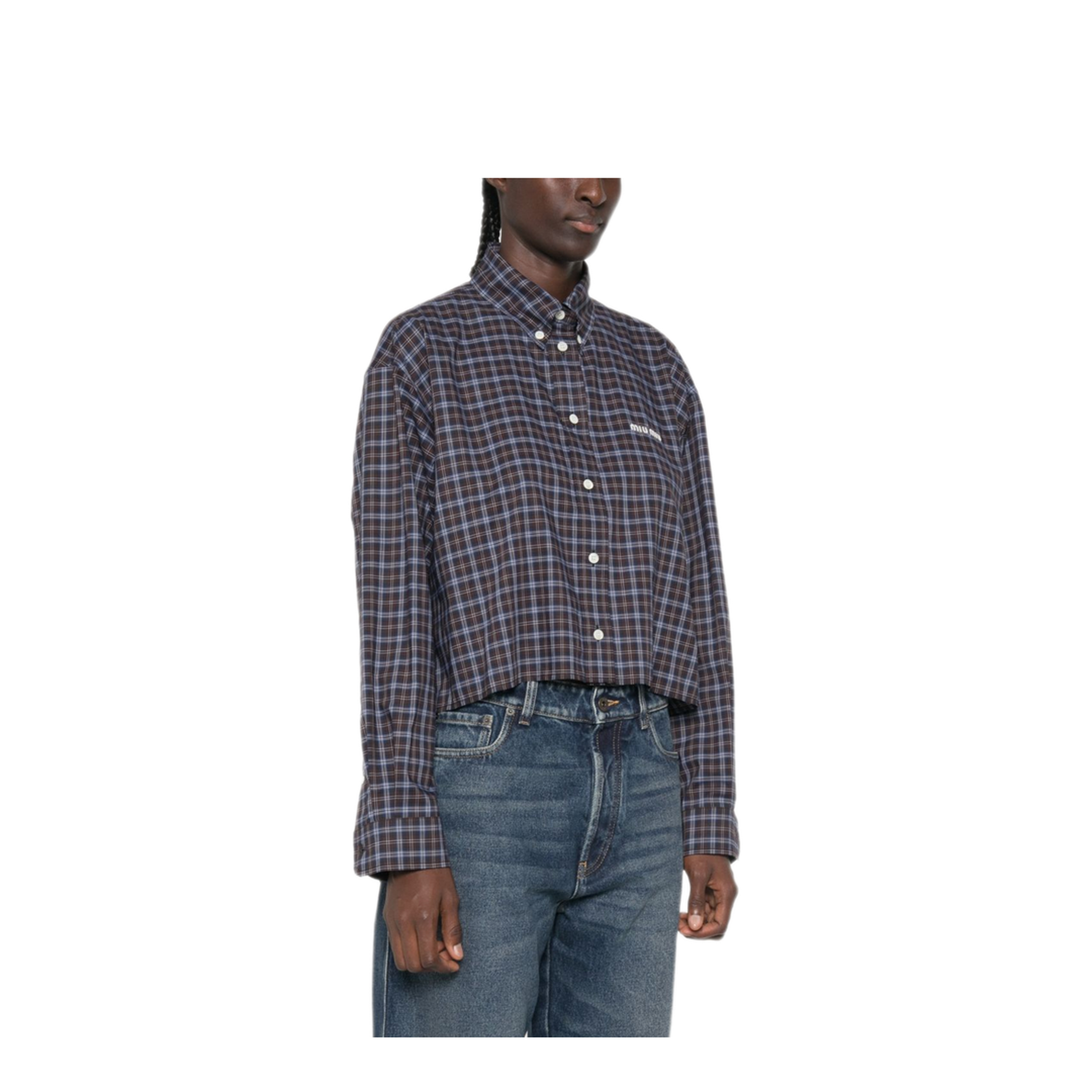 MAYFEYR - Miu Miu - Shirts Navy - MK165919U3F057W