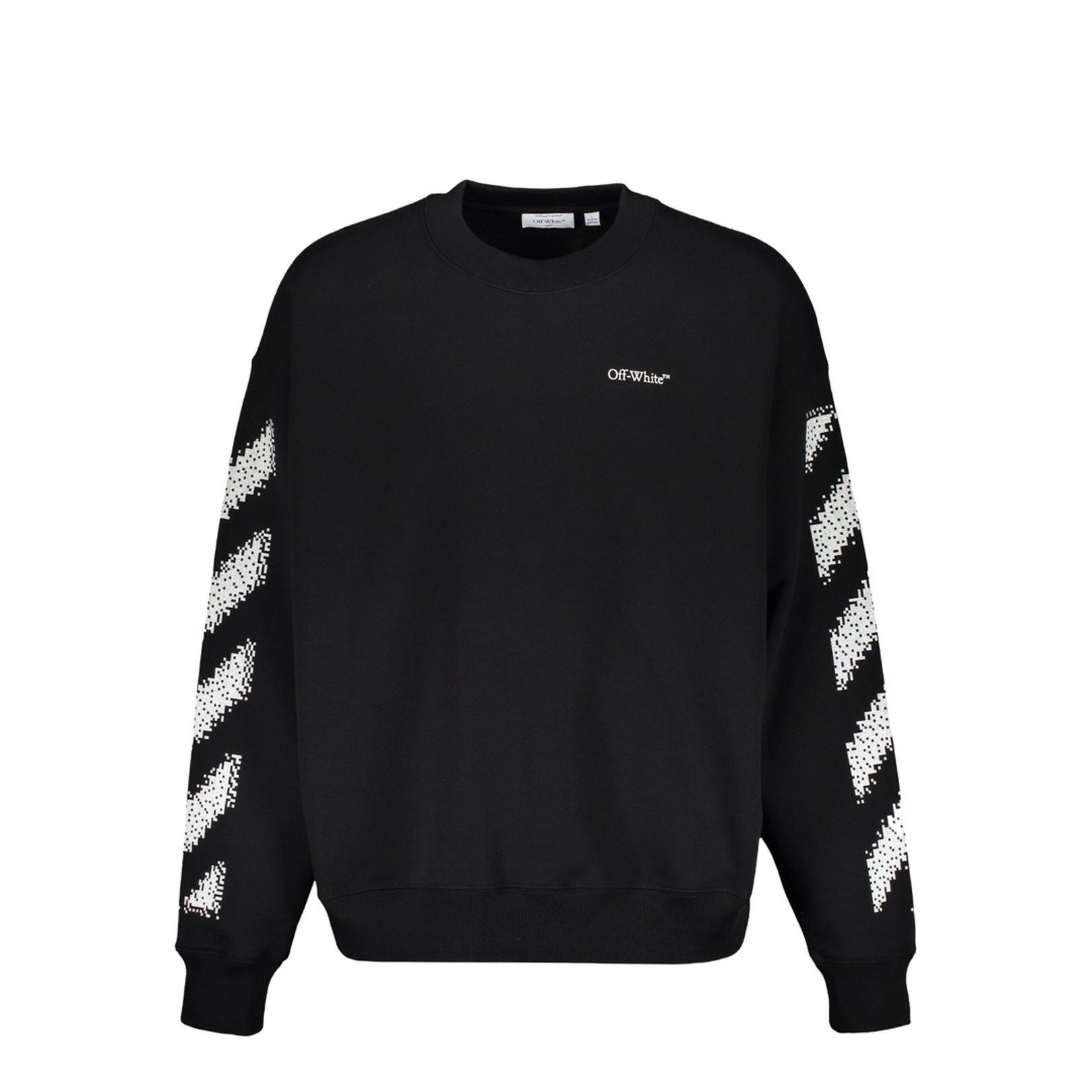 Modern Black Sweatshirt With White Stripes