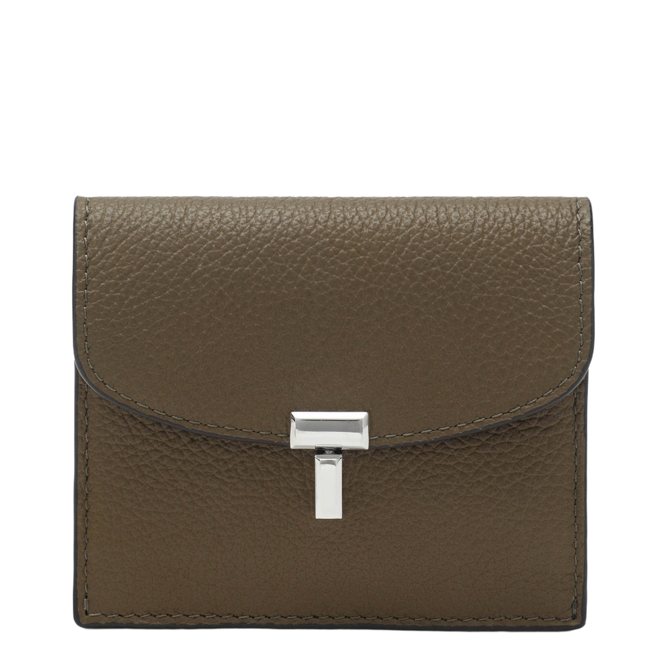 MAYFEYR - Toteme - Taupe Grained-Leather T-Lock Card Holder - 261-WAM0042LE0030356