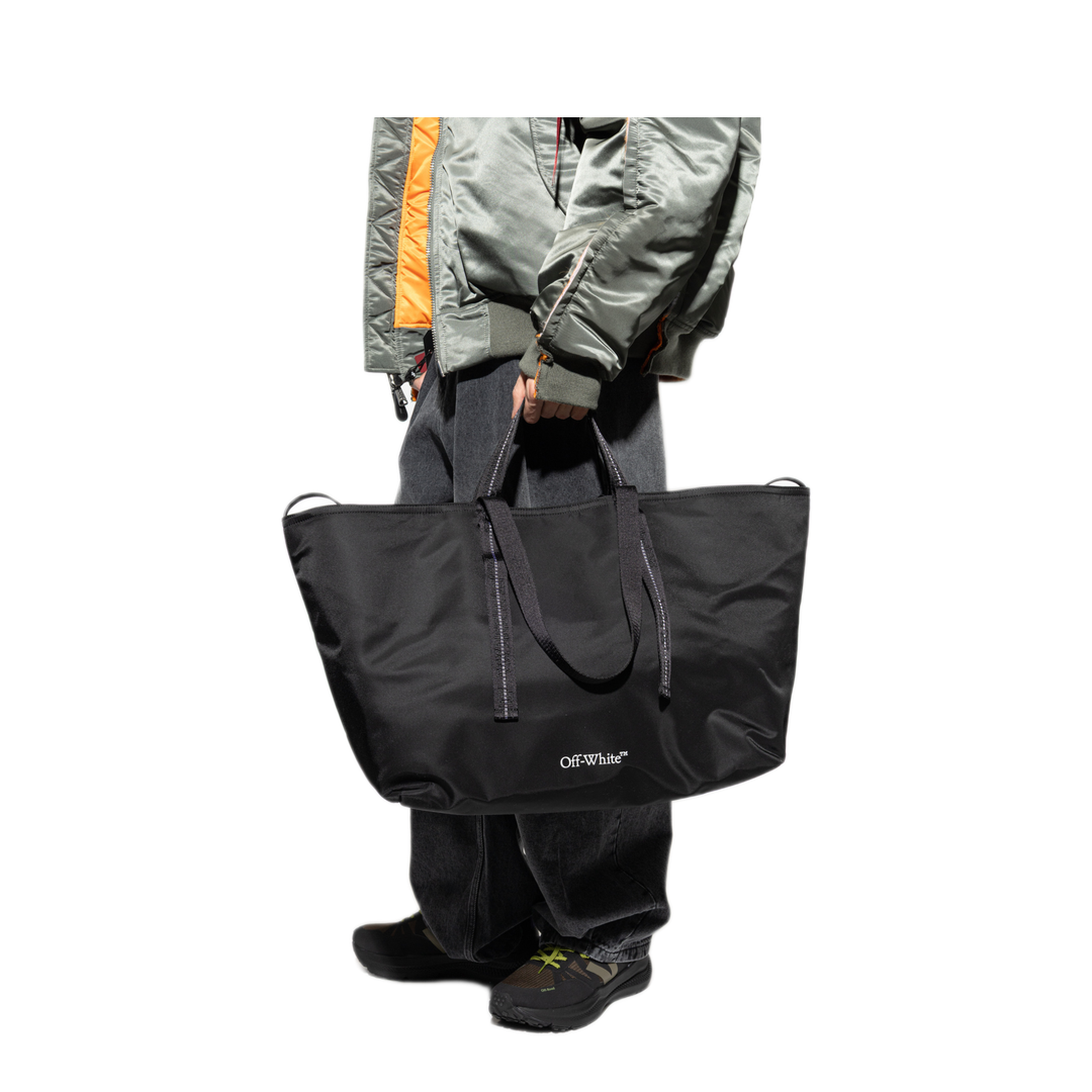 MAYFEYR - Off-White - Diagonal Spray Shopper Bag - OMNA20JF25FAB0011001
