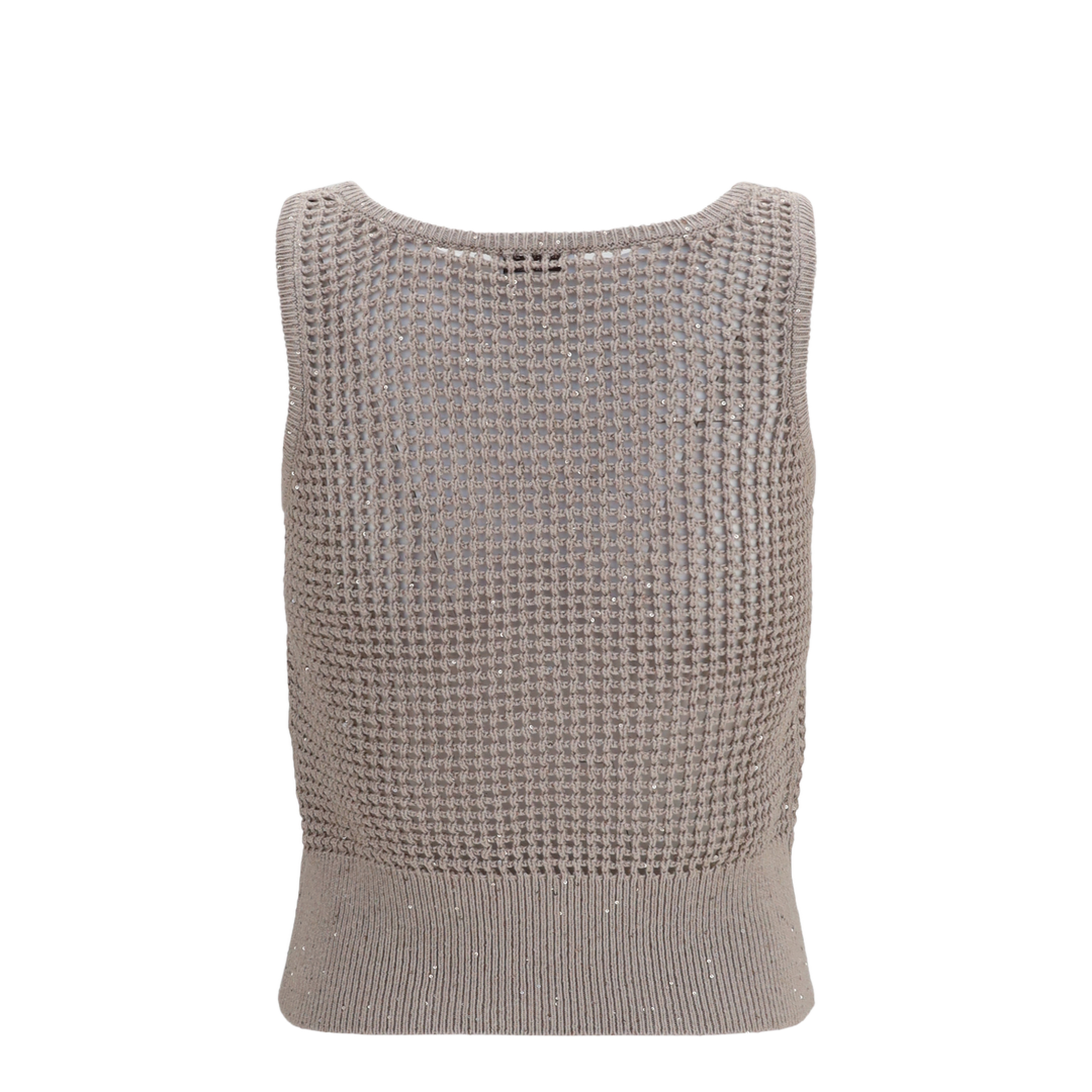 MAYFEYR - Brunello Cucinelli - Perforated Sequin Tank Top - MDV762110