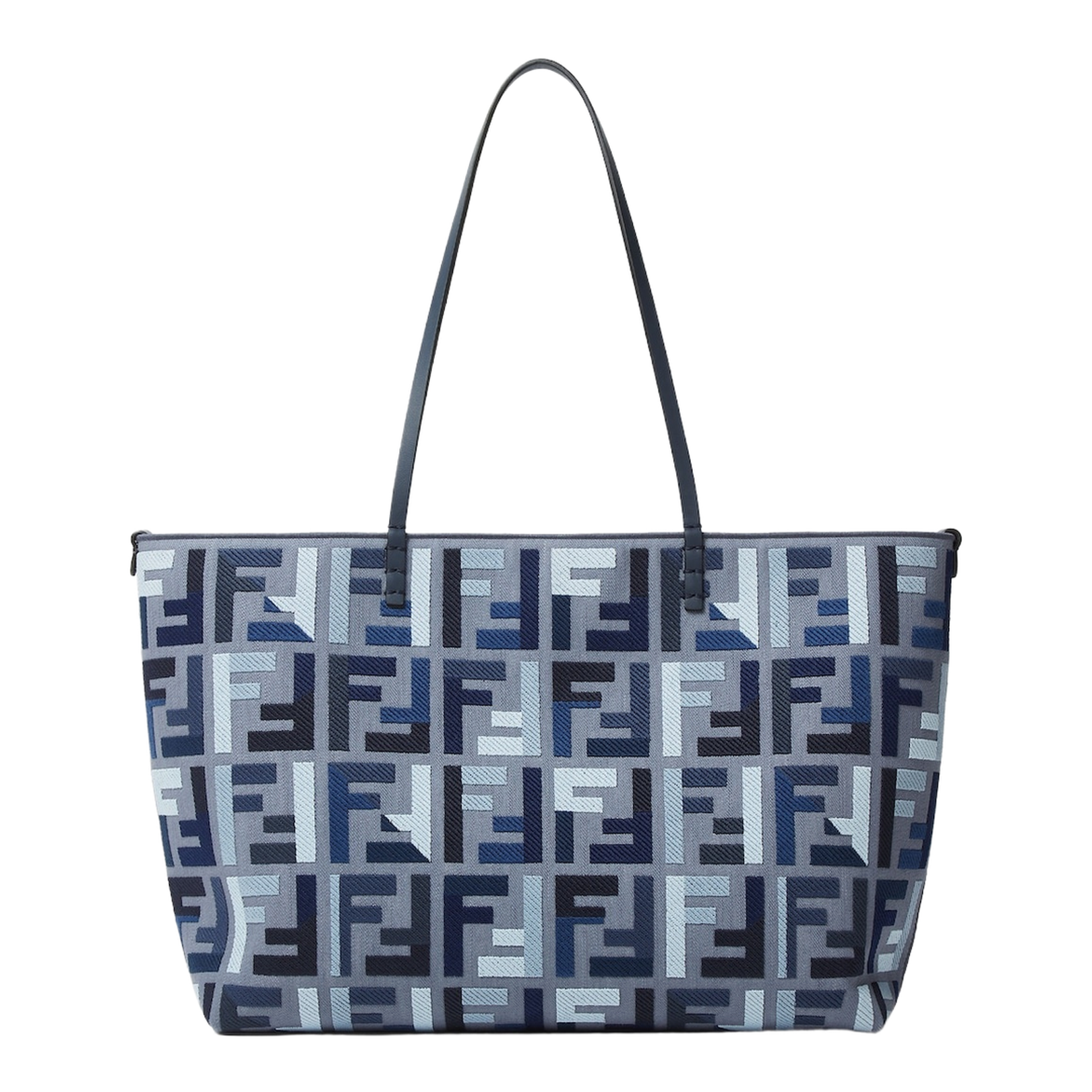 Roll Large Canvas Shopper Bags - Blue