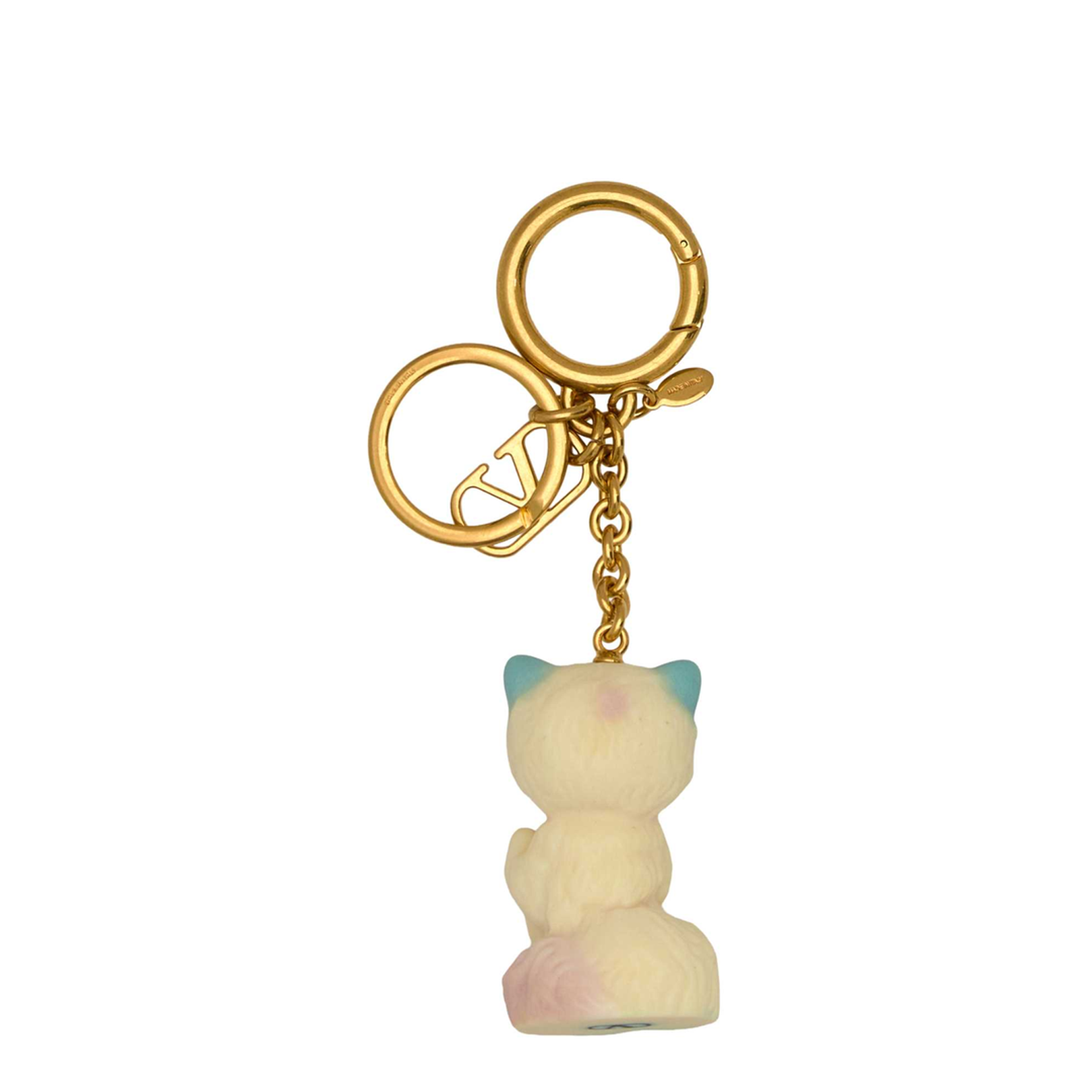 Multicolor Metal and Nylon Le Chat De La Maison Keyring